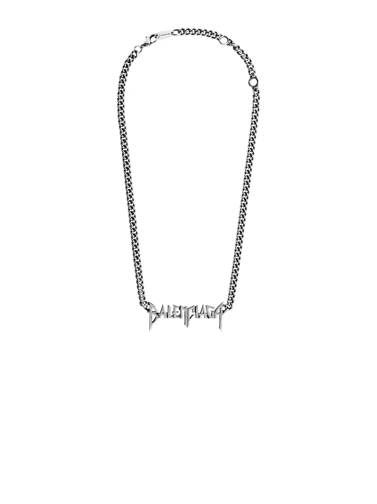 BALENCIAGA Antique Silver Men's Necklace