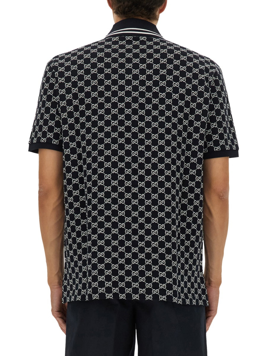 GUCCI Classic Jacquard Polo Shirt - Size L