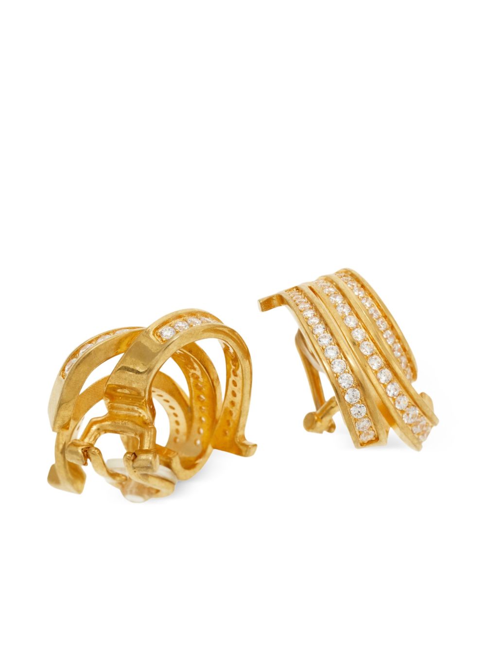 Ferragamo Elegant Golden Metal Earrings