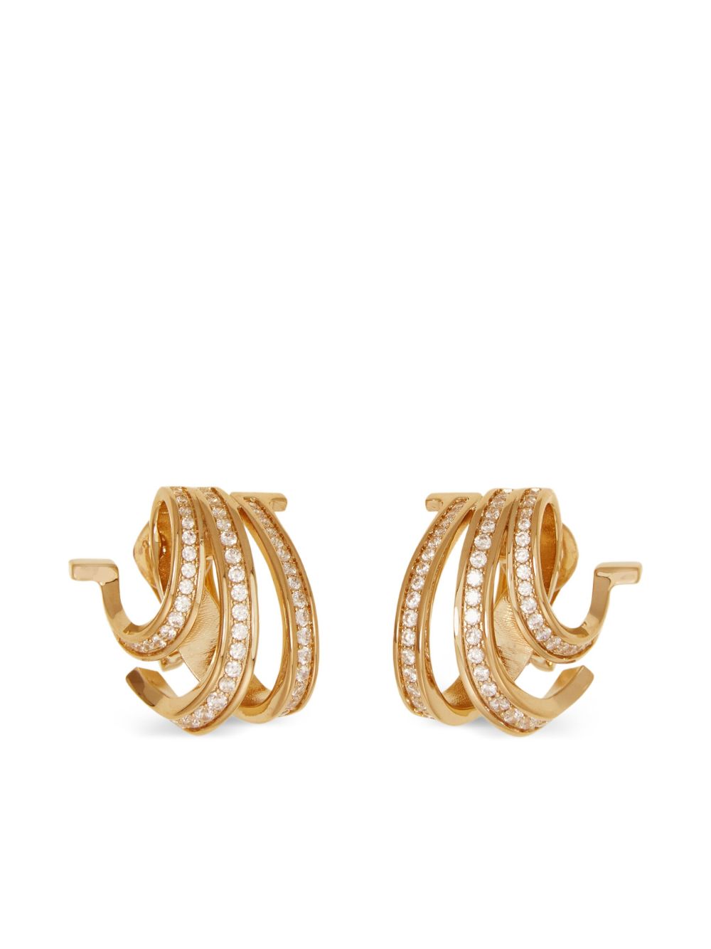 Ferragamo Elegant Golden Metal Earrings