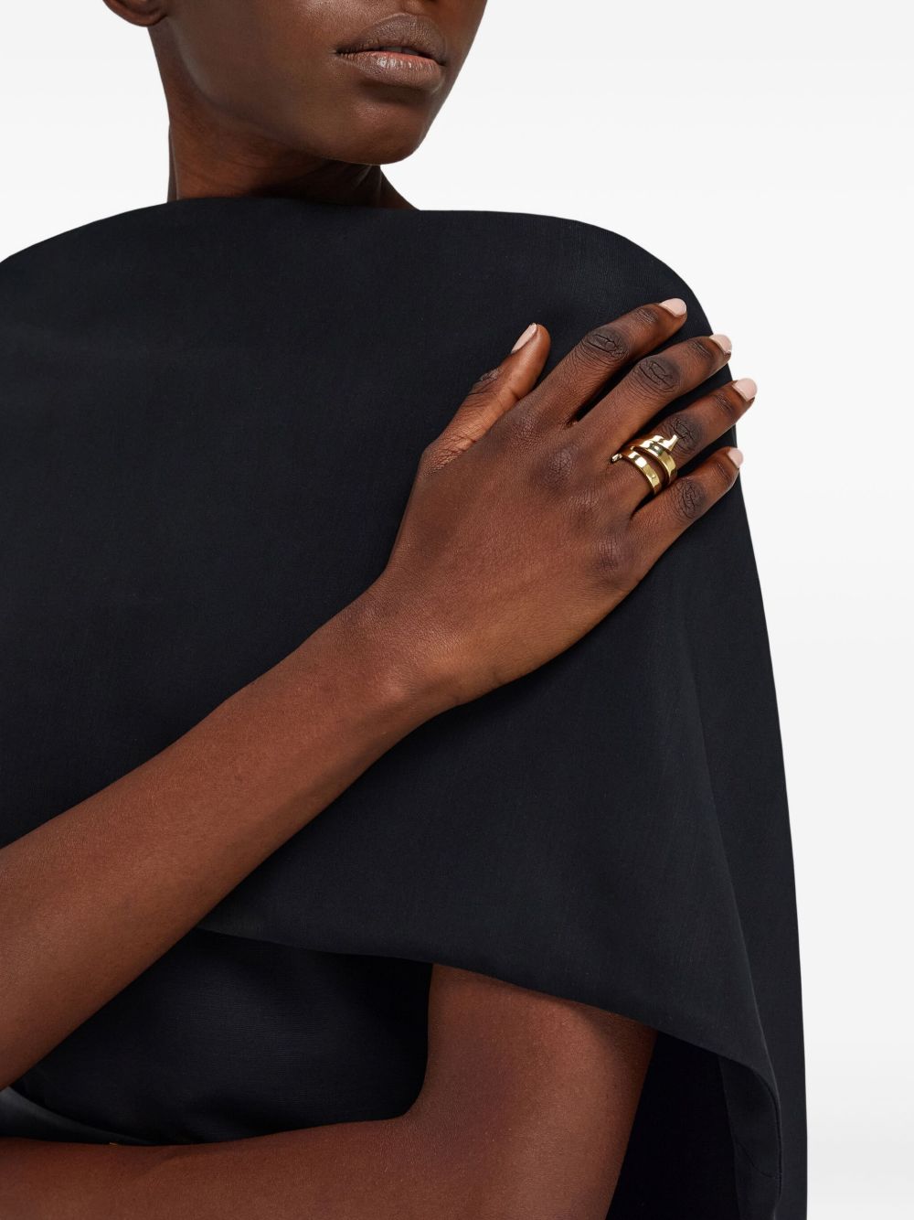 Ferragamo Elegant Brass Ring for Women - FW25 Collection