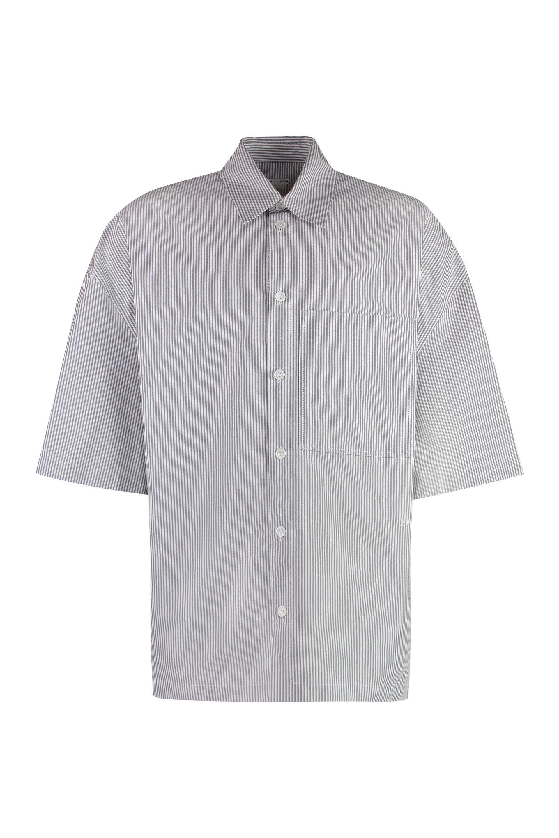 BOTTEGA VENETA Embroidered Striped Poplin Shirt - SS24 Collection