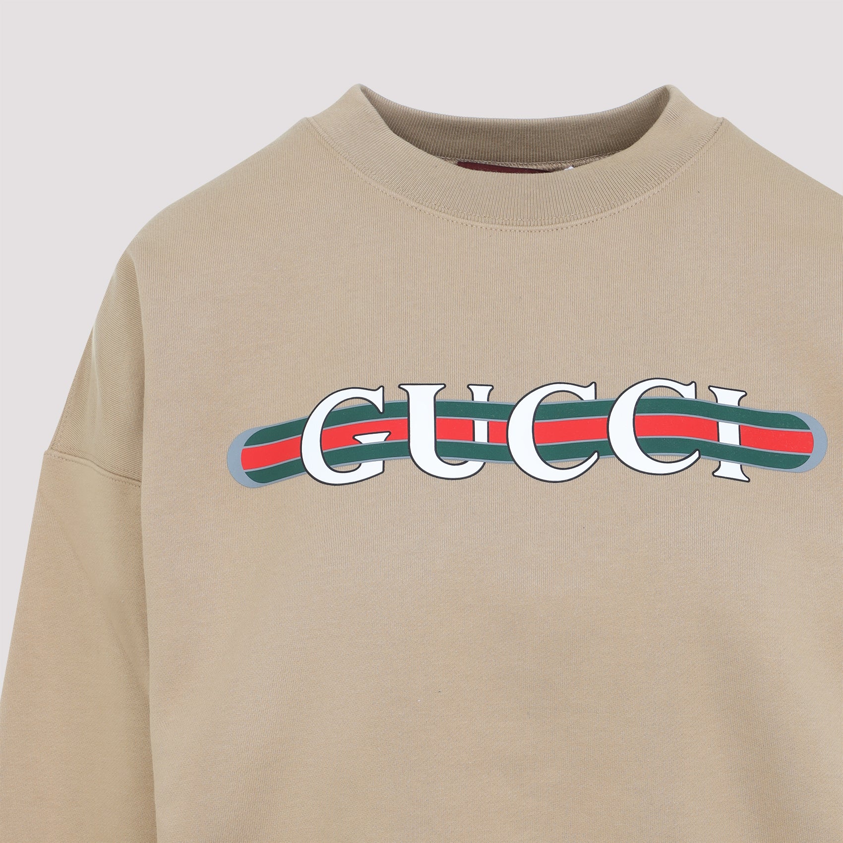 GUCCI Crew Neck Sweatshirt with Printed Logo