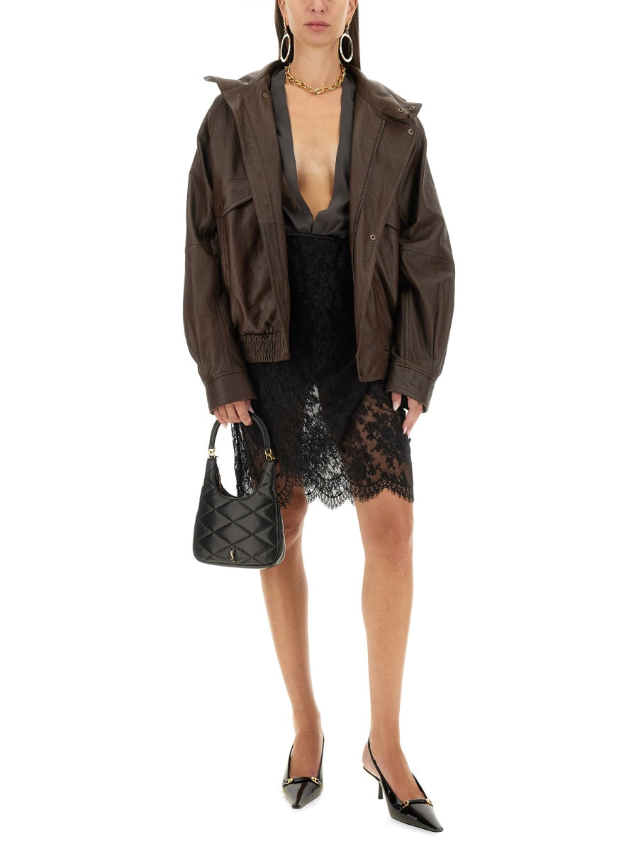 SAINT LAURENT Silk Body T-Shirt - Regular Fit, Size 40