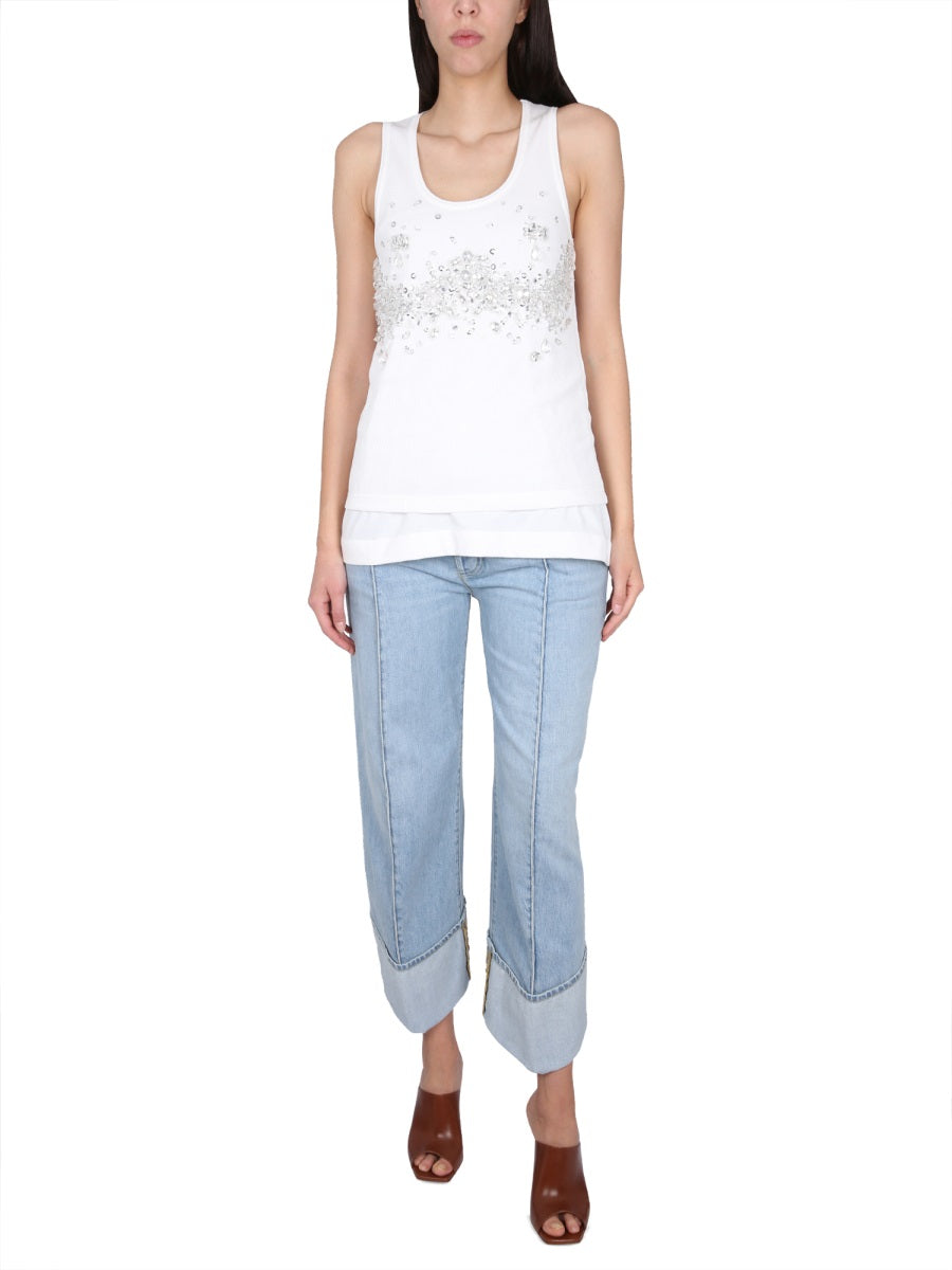 BOTTEGA VENETA Women's Double Layer T-Shirt Top