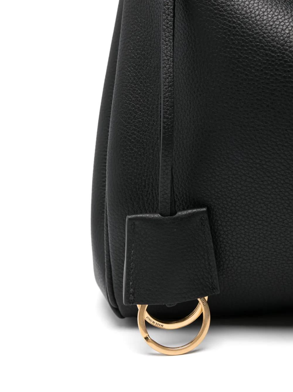 BALENCIAGA Mini Leather Handbag with Gold Details