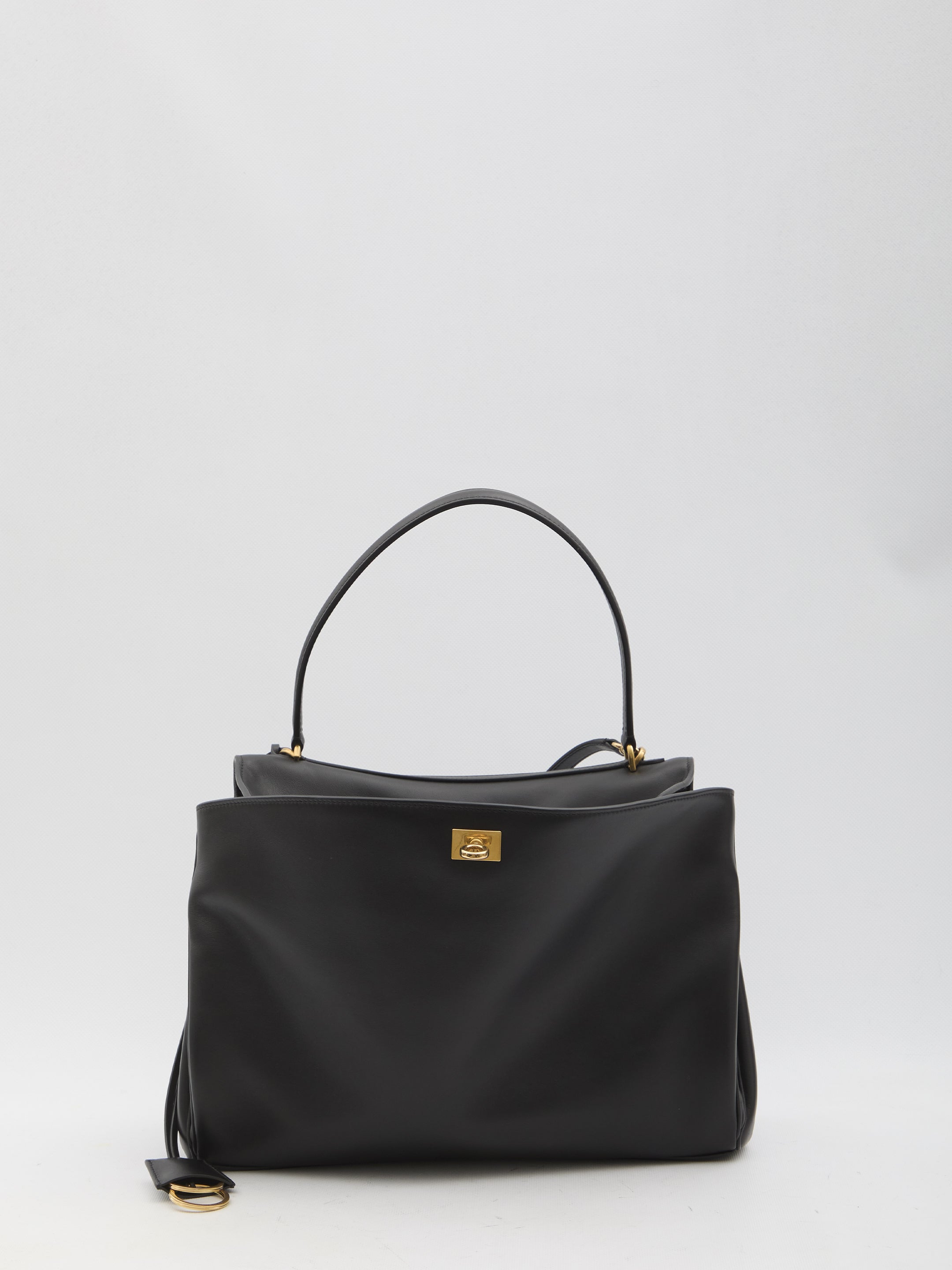 BALENCIAGA Medium Calfskin Leather Rodeo Handbag