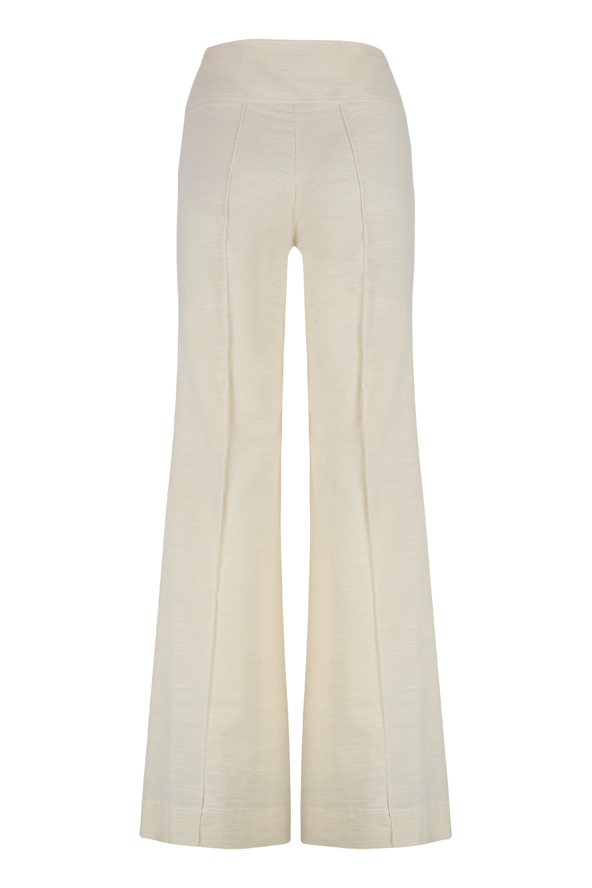 VERSACE JEANS COUTURE Straight-Leg Trousers with Front Metal Buckle