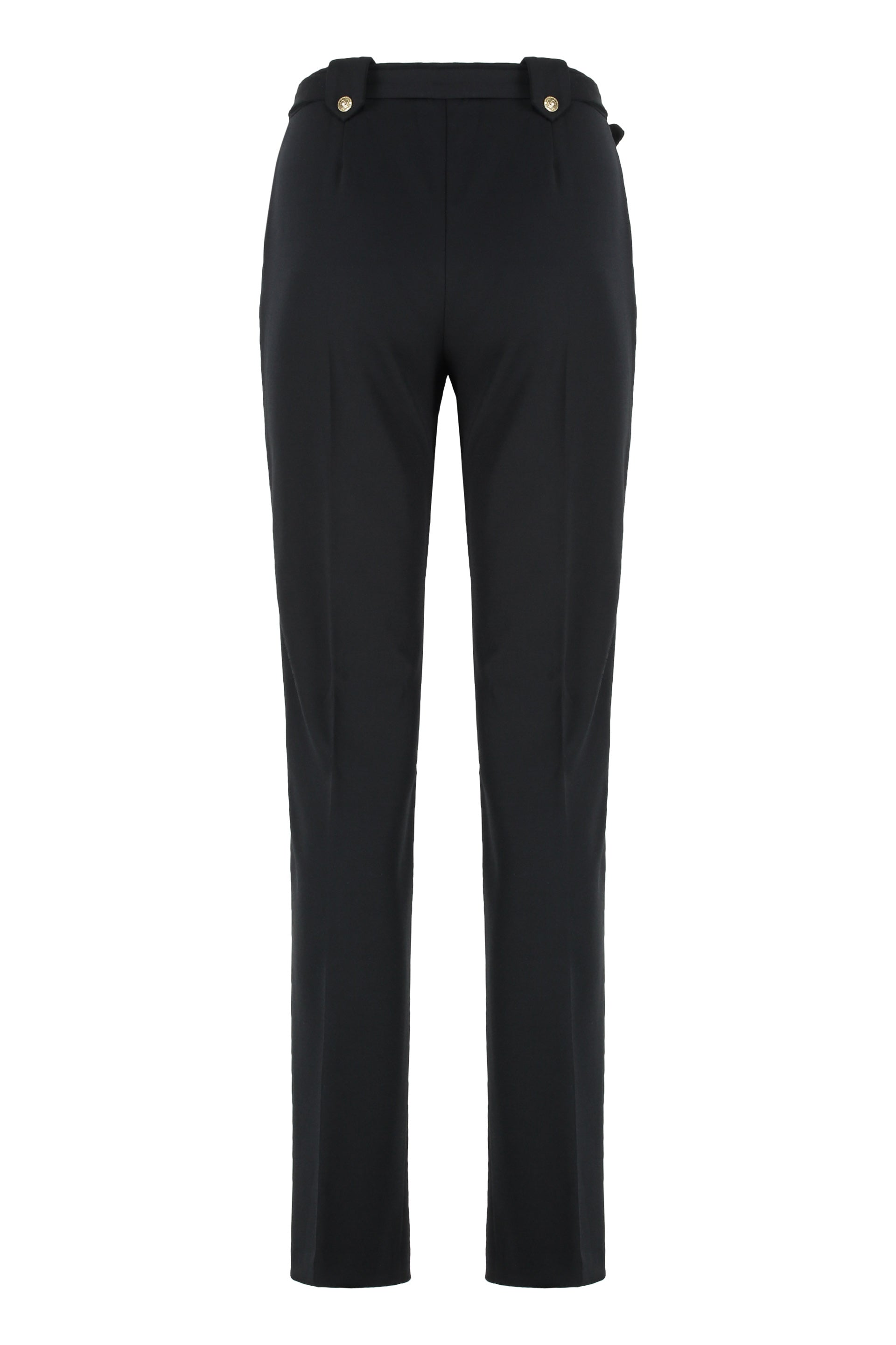 VERSACE JEANS COUTURE Stretch Viscose Trousers with Buckle Fastening Waist Belt