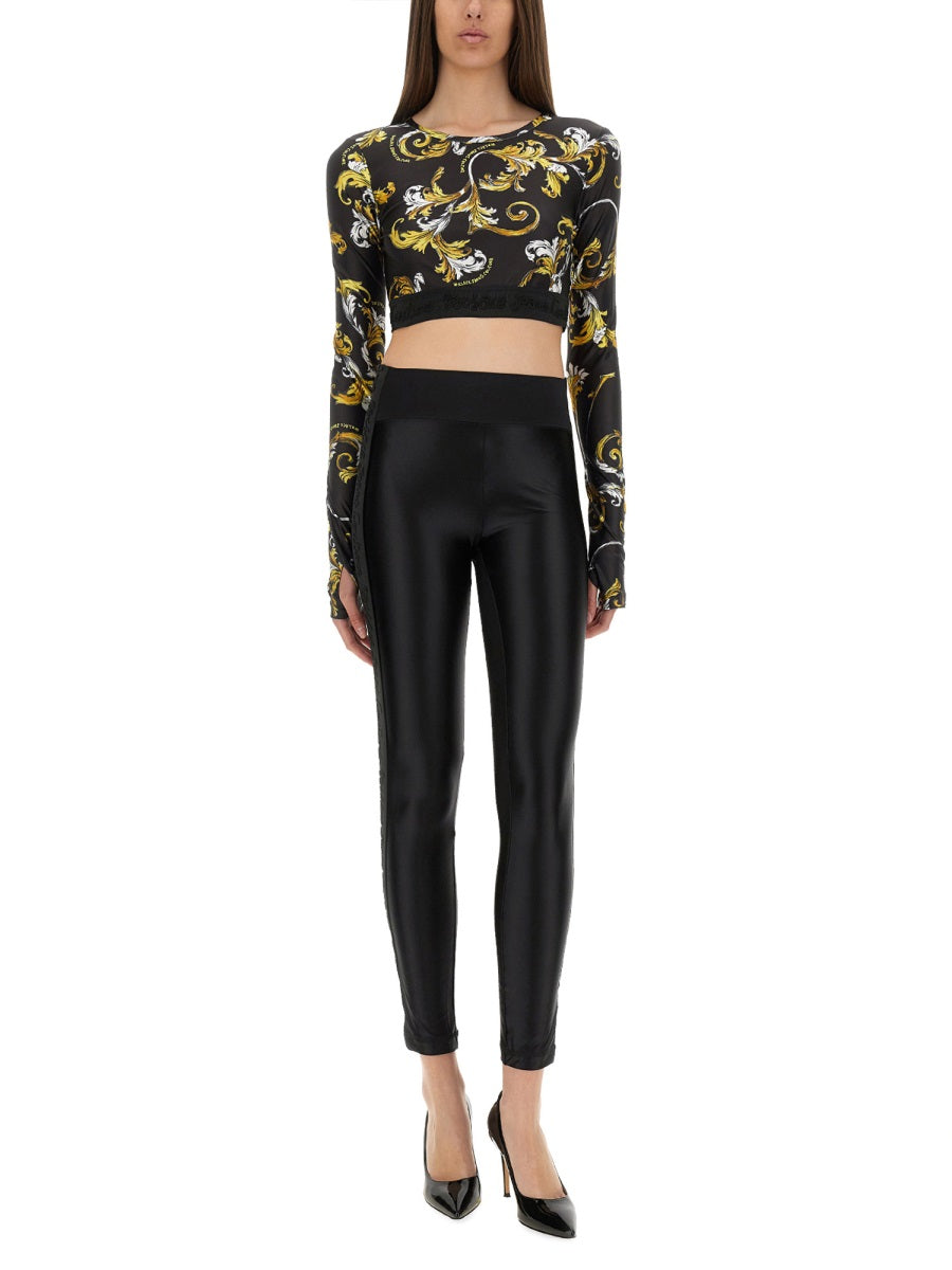 VERSACE JEANS COUTURE Mini Cropped Baroque Top