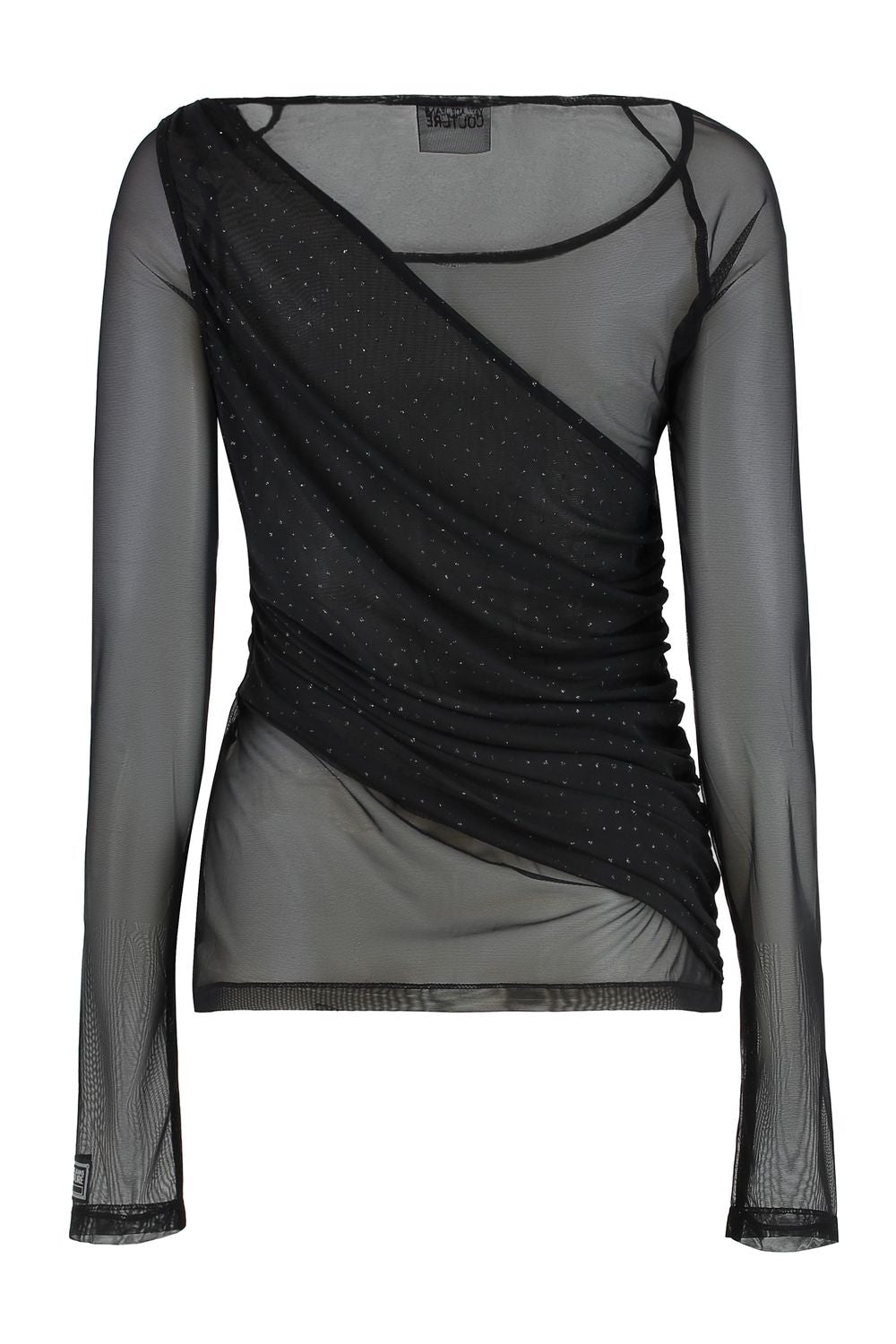 VERSACE JEANS COUTURE Gathered Side Tulle Top