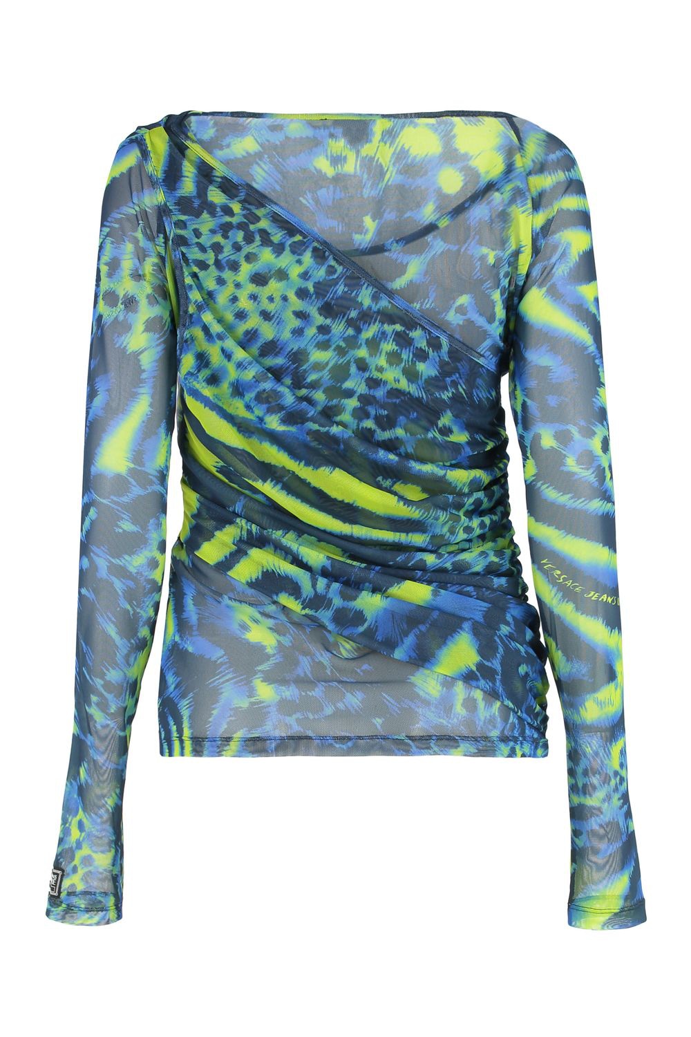 VERSACE JEANS COUTURE Gathered Side Tulle Top