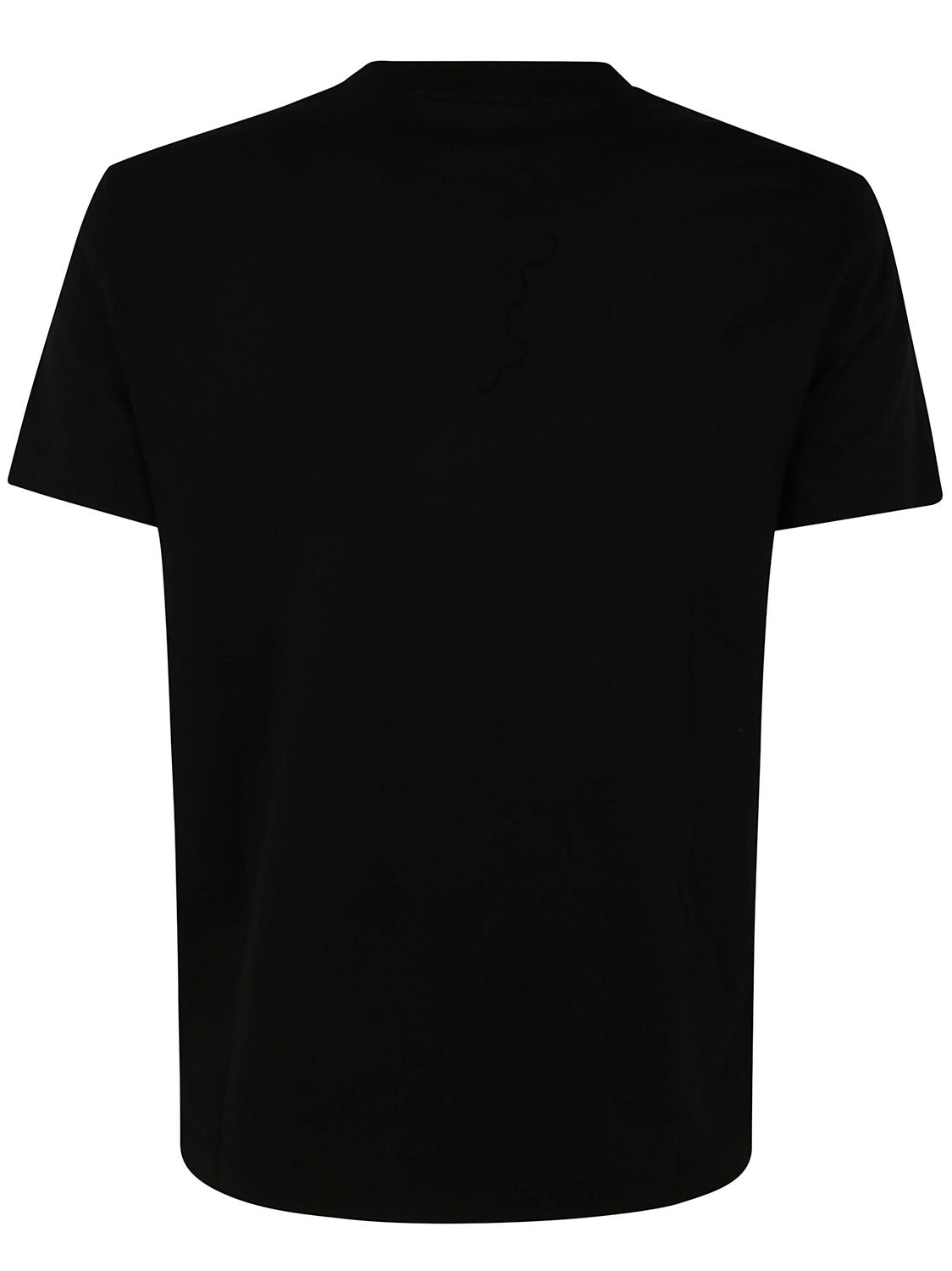 VERSACE JEANS COUTURE Cotton Crew-Neck T-Shirt with Rhinestone Details