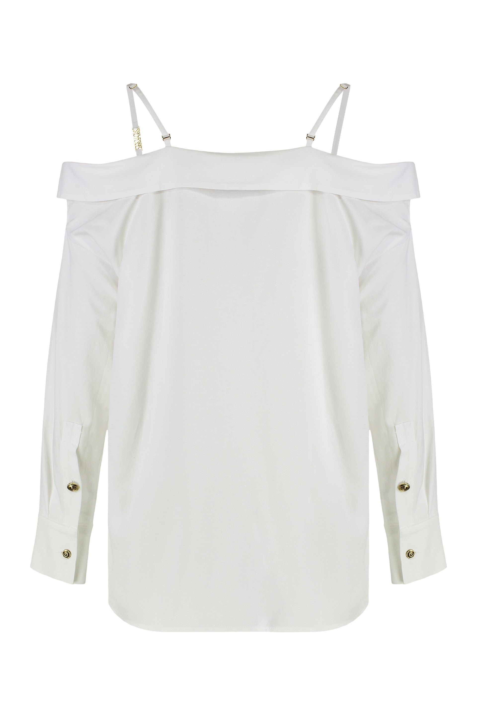 VERSACE JEANS COUTURE Off-Shoulder Embellished Shirt for Women