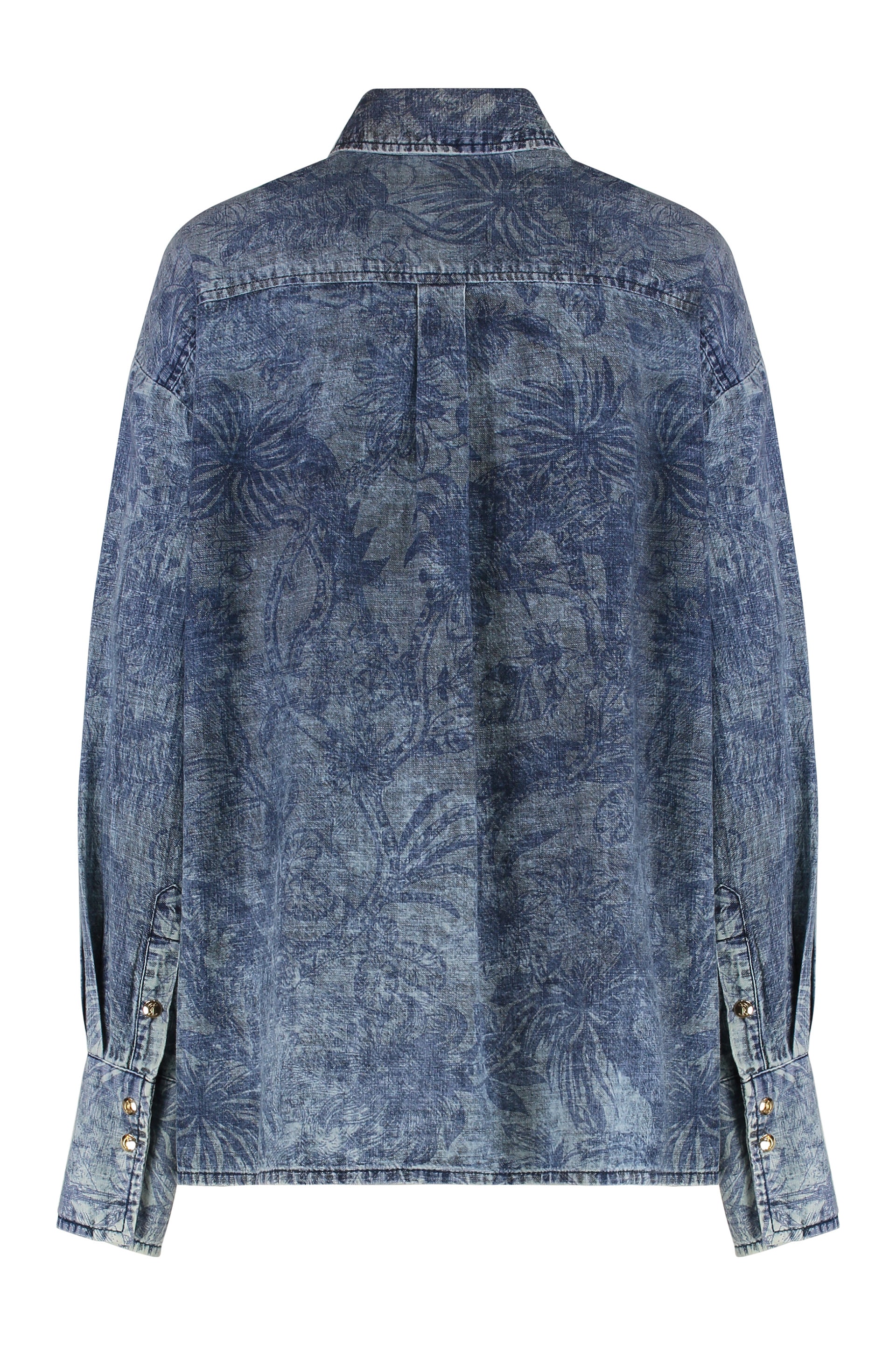 JUST CAVALLI Modern Denim Shirt with Asymmetrical Hem for Women