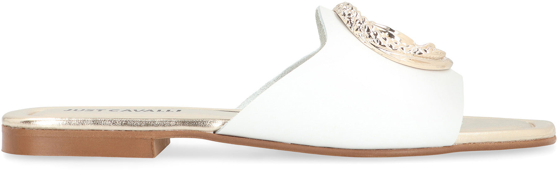 JUST CAVALLI Elegant Leather Slide Sandals for Women