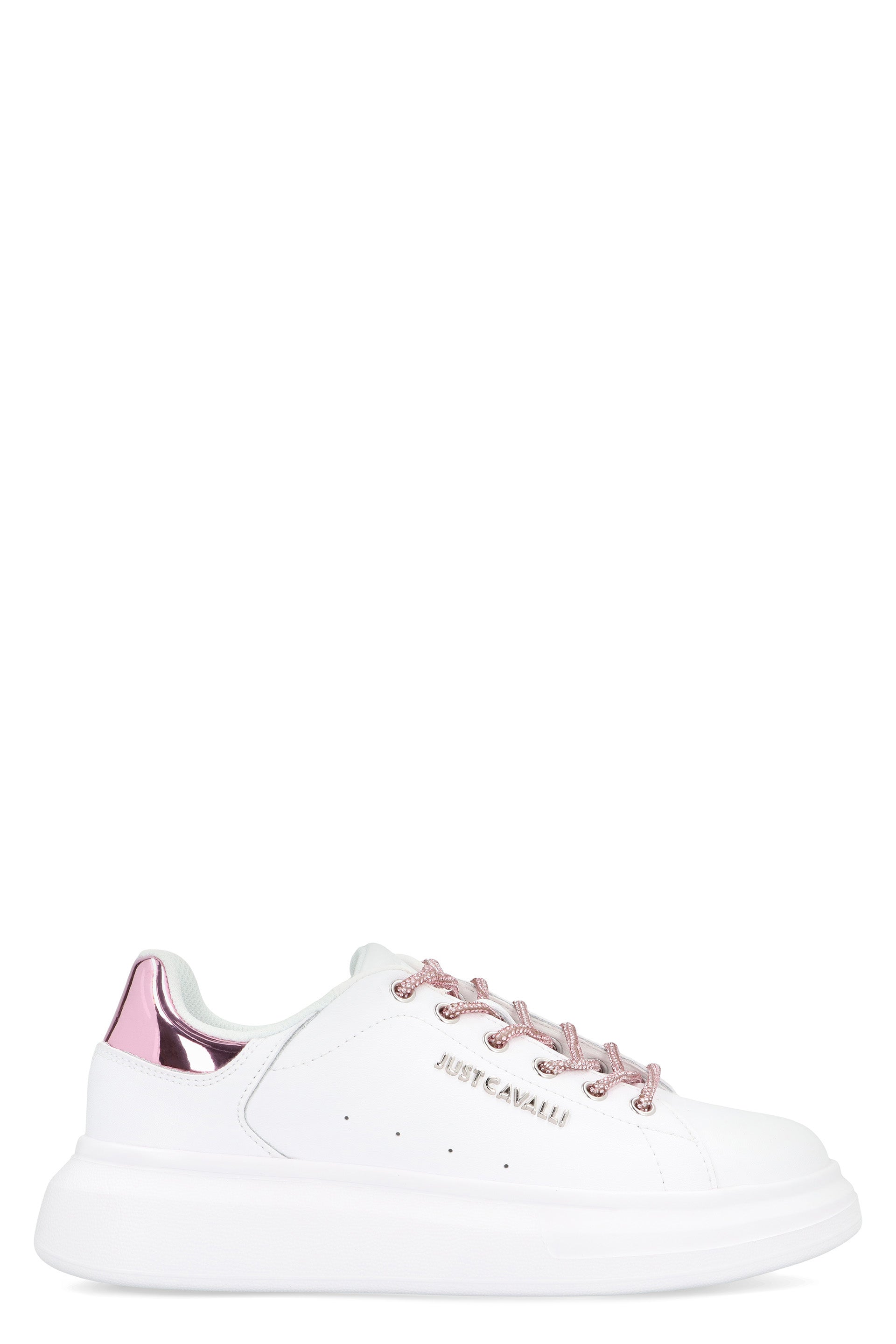 JUST CAVALLI Leather Low-Top Sneakers