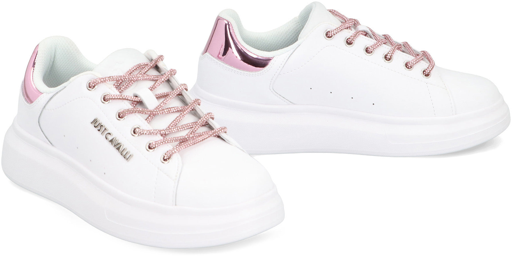 JUST CAVALLI Leather Low-Top Sneakers