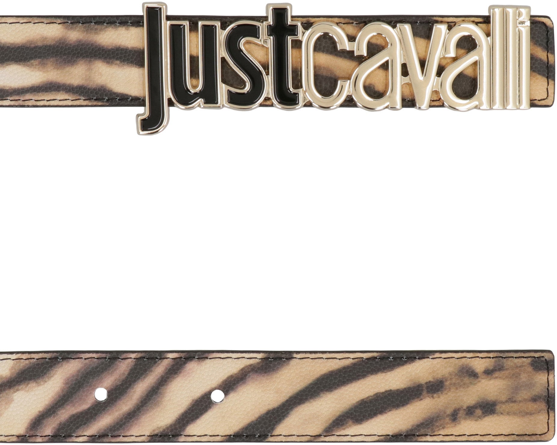 JUST CAVALLI Patent Leather Printed Belt - 3 cm Height