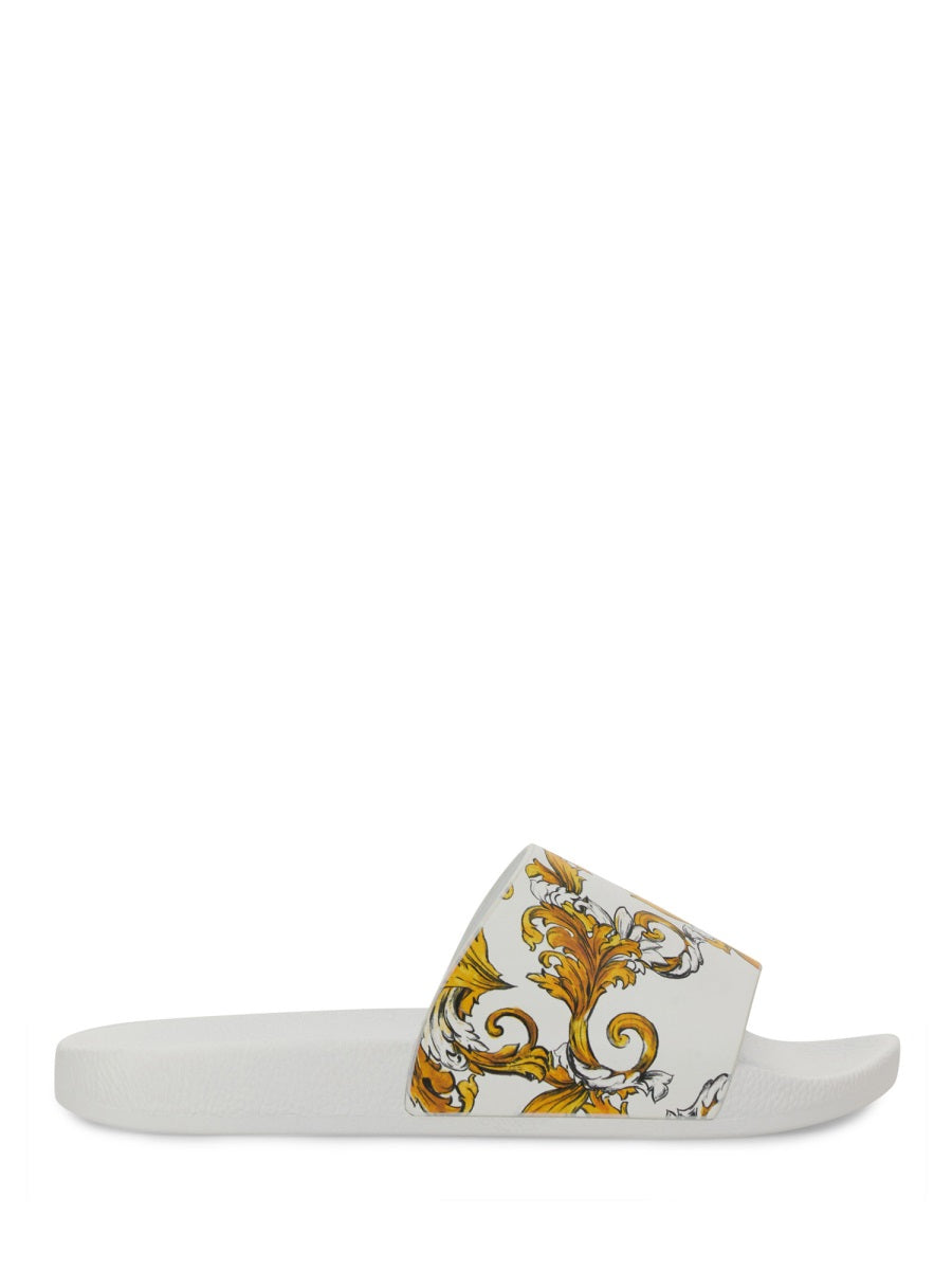 VERSACE JEANS COUTURE Slide Sandal with Logo