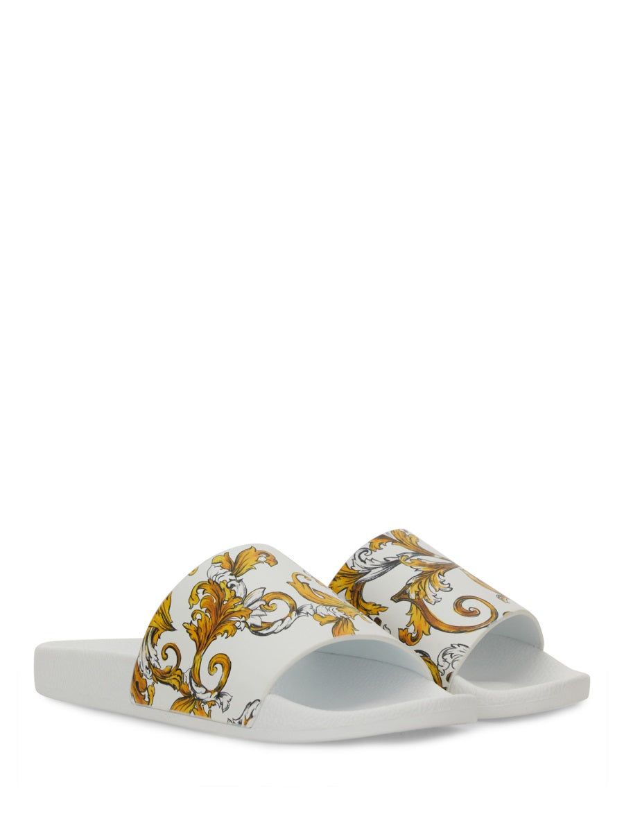 VERSACE JEANS COUTURE Slide Sandal with Logo