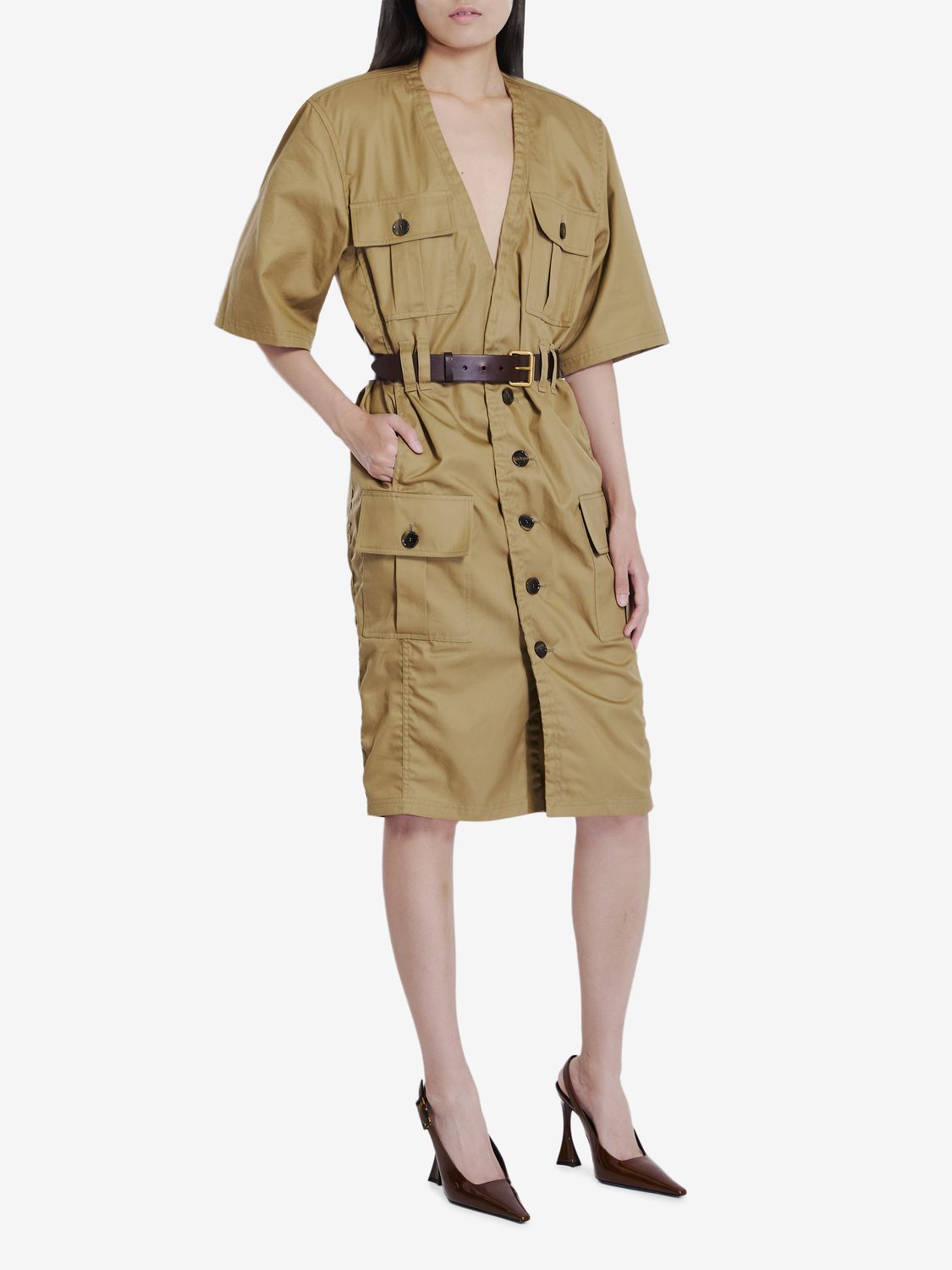 SAINT LAURENT Elegant Cotton Dress for Women - Mini Style