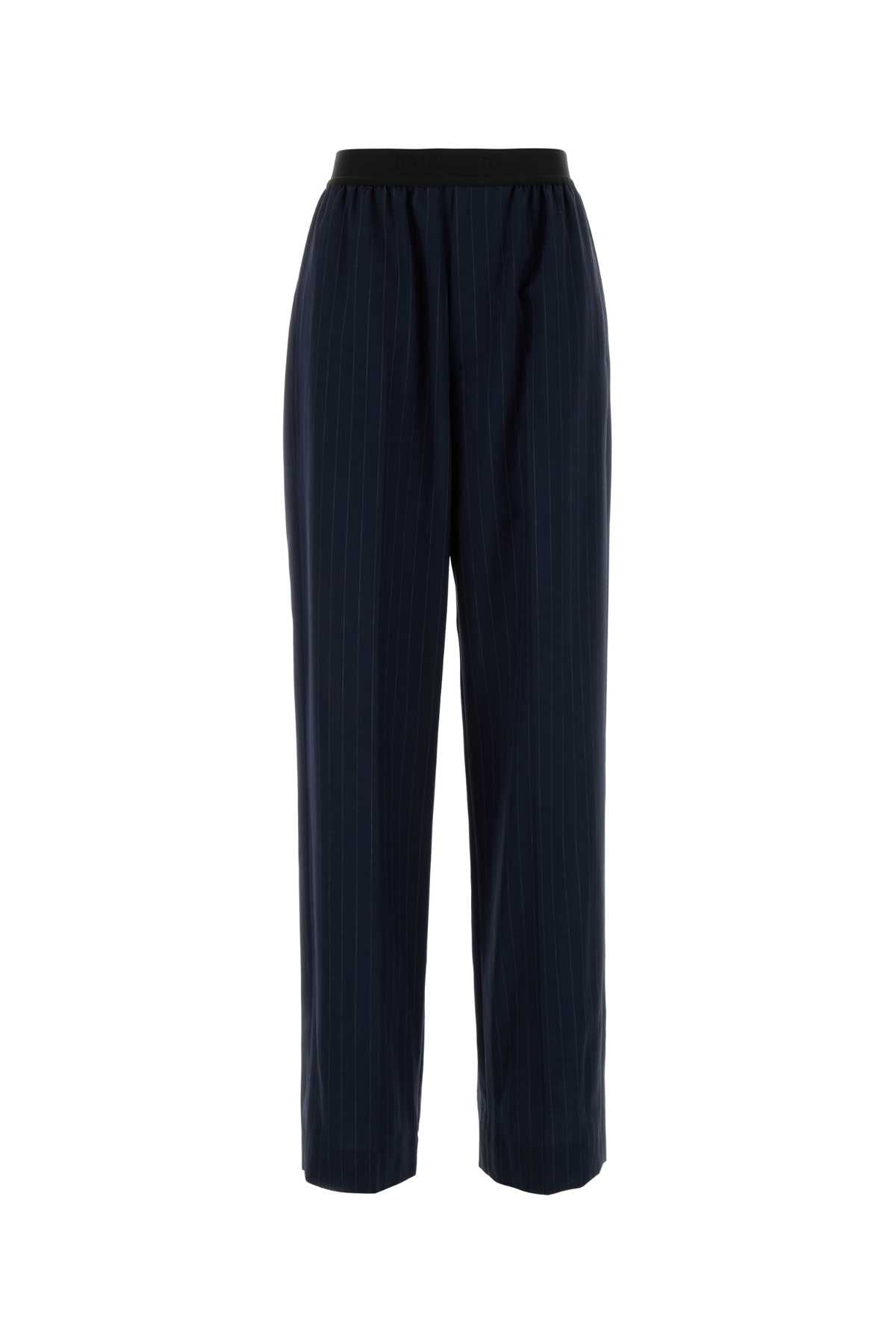 BALENCIAGA Wide Leg Striped Pants with Elastic - Size 36 FR