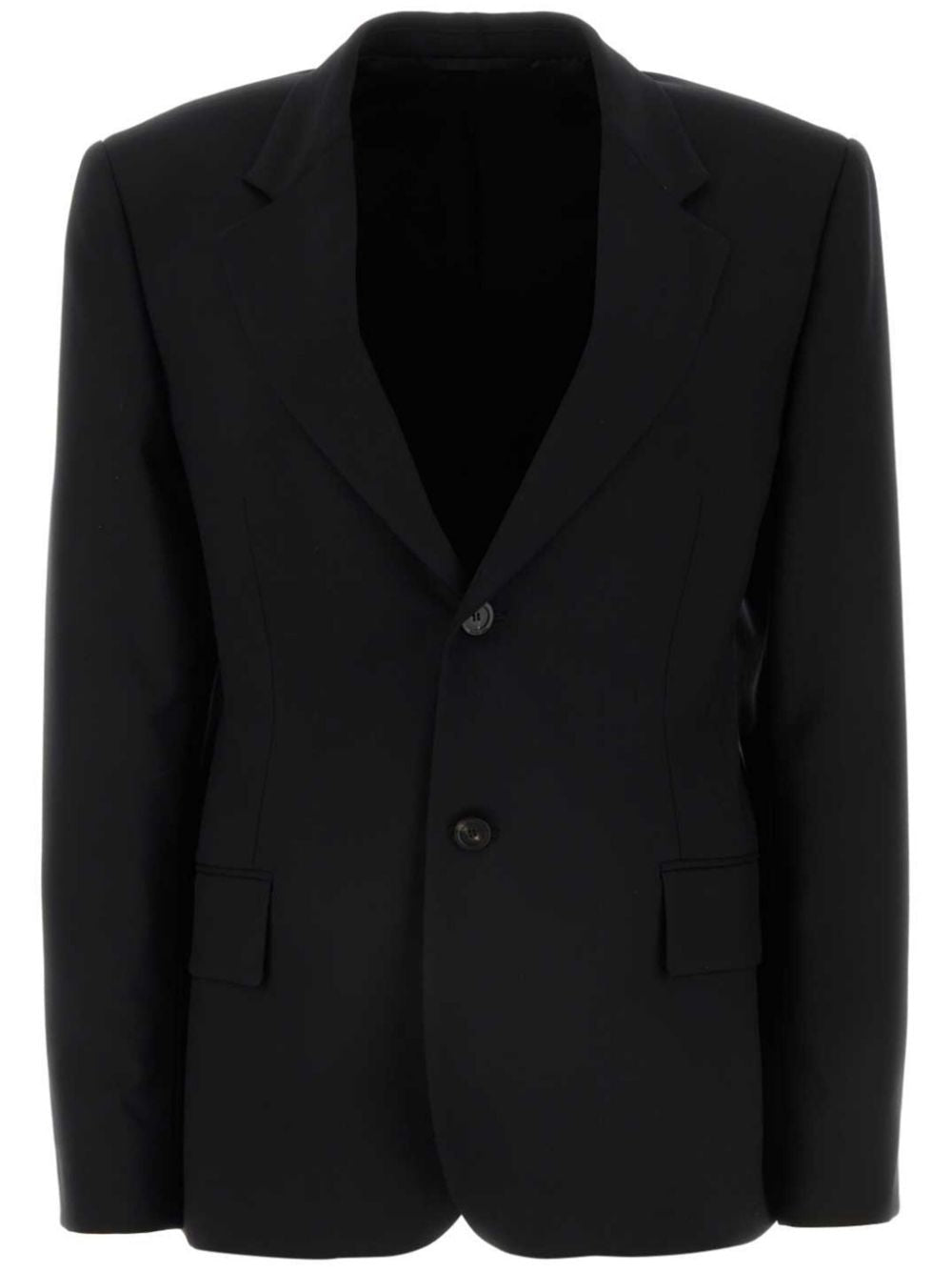 BALENCIAGA Oversized Women’s Wool Blazer Jacket with Marked Waist