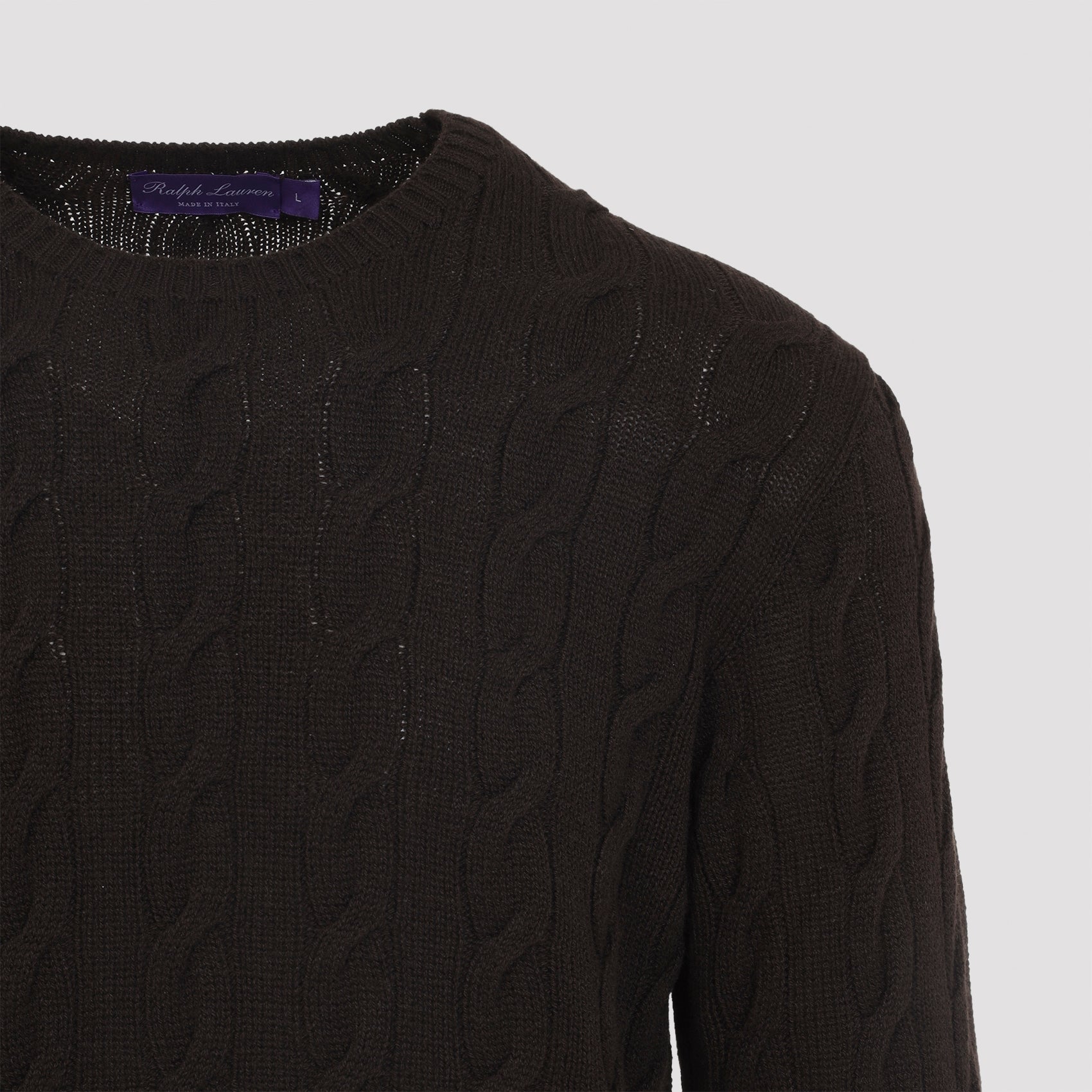 RALPH LAUREN PURPLE LABEL Men's Cable Pullover - Fall/Winter 2025 Edition