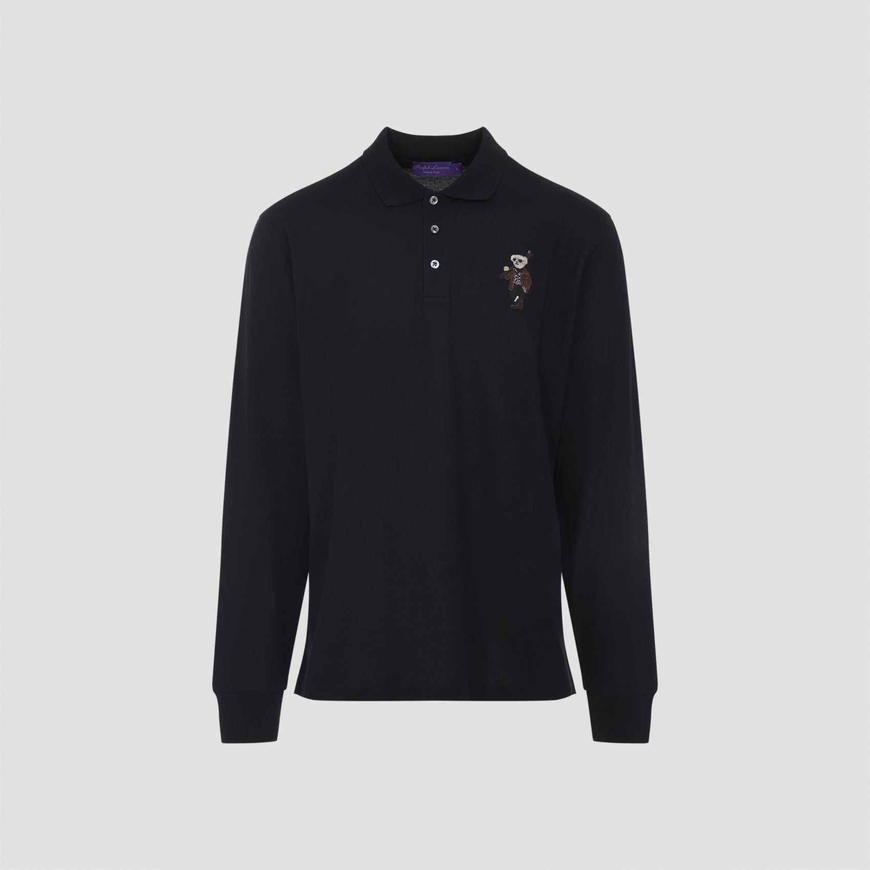 RALPH LAUREN PURPLE LABEL Bear Long Sleeve Cardigan