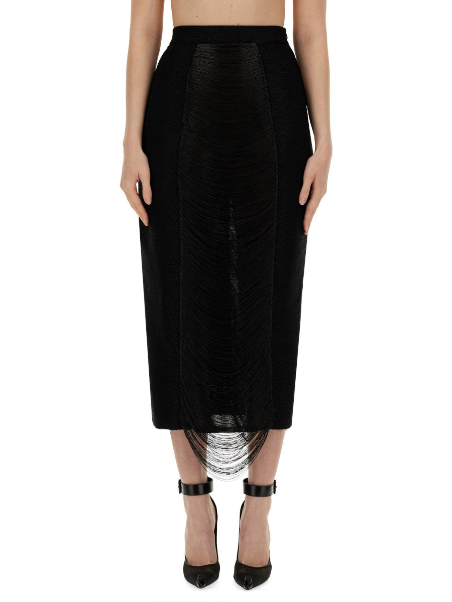 ALEXANDER MCQUEEN Elegant Long Skirt XS