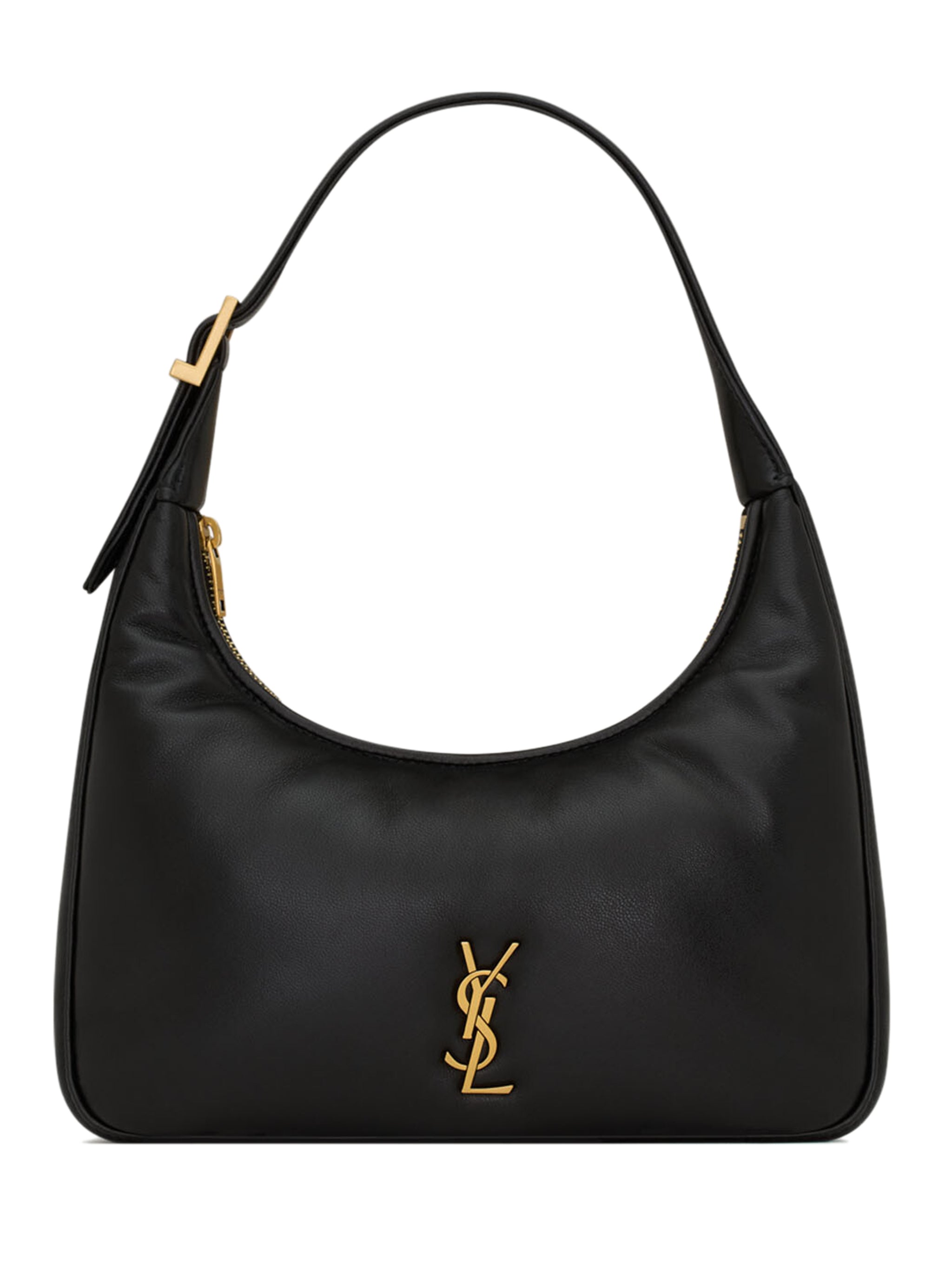 SAINT LAURENT Mini Hobo Handbag in Plongé Lambskin