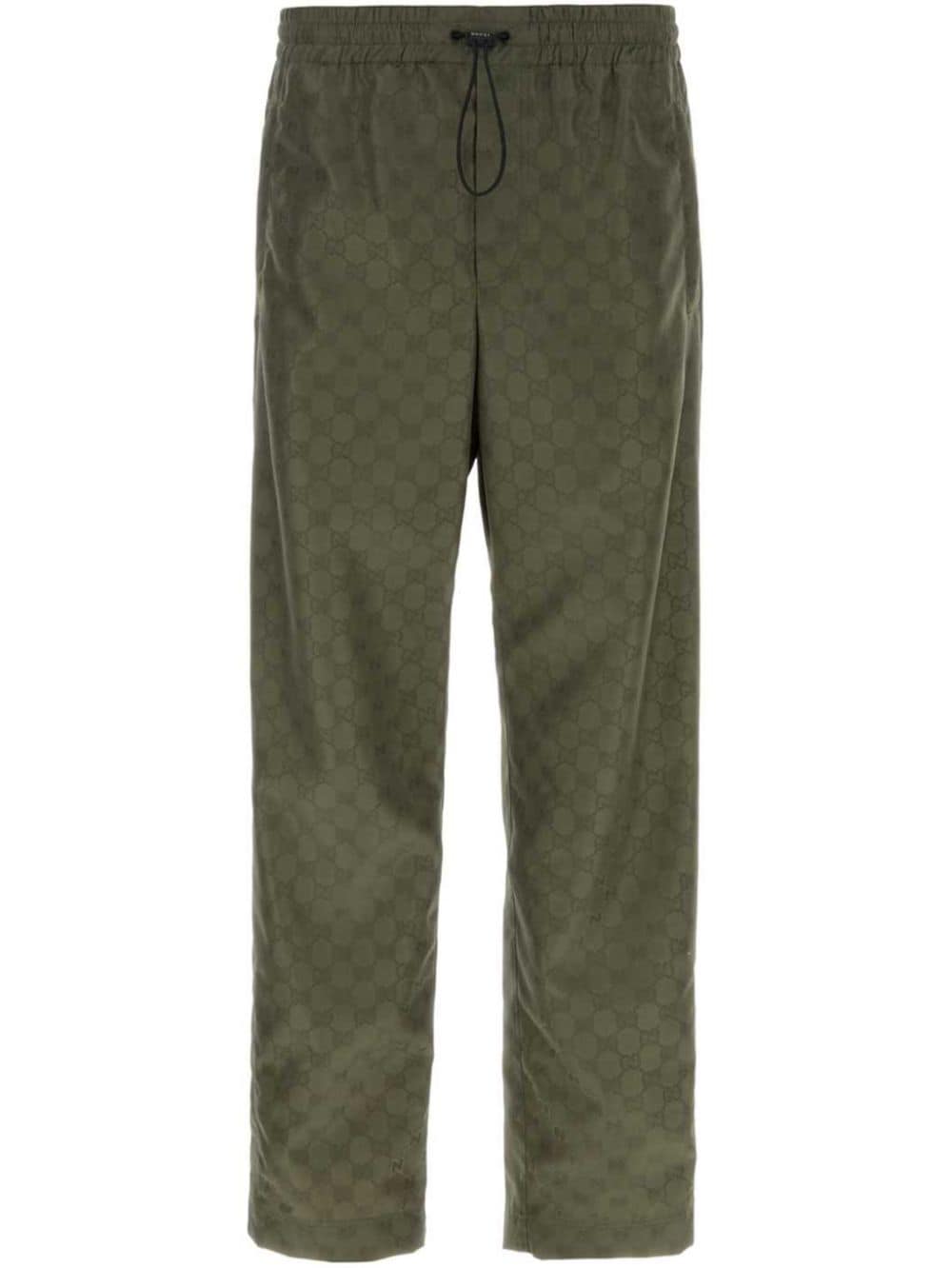 GUCCI Evergreen All-Over Logo Print Trousers for Men
