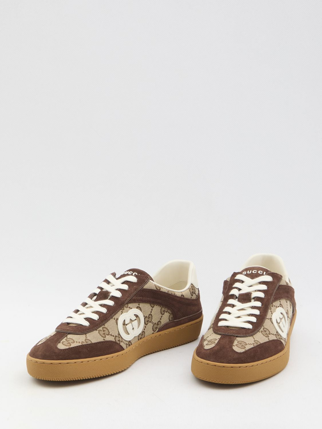 GUCCI Fabric and Leather Sneaker