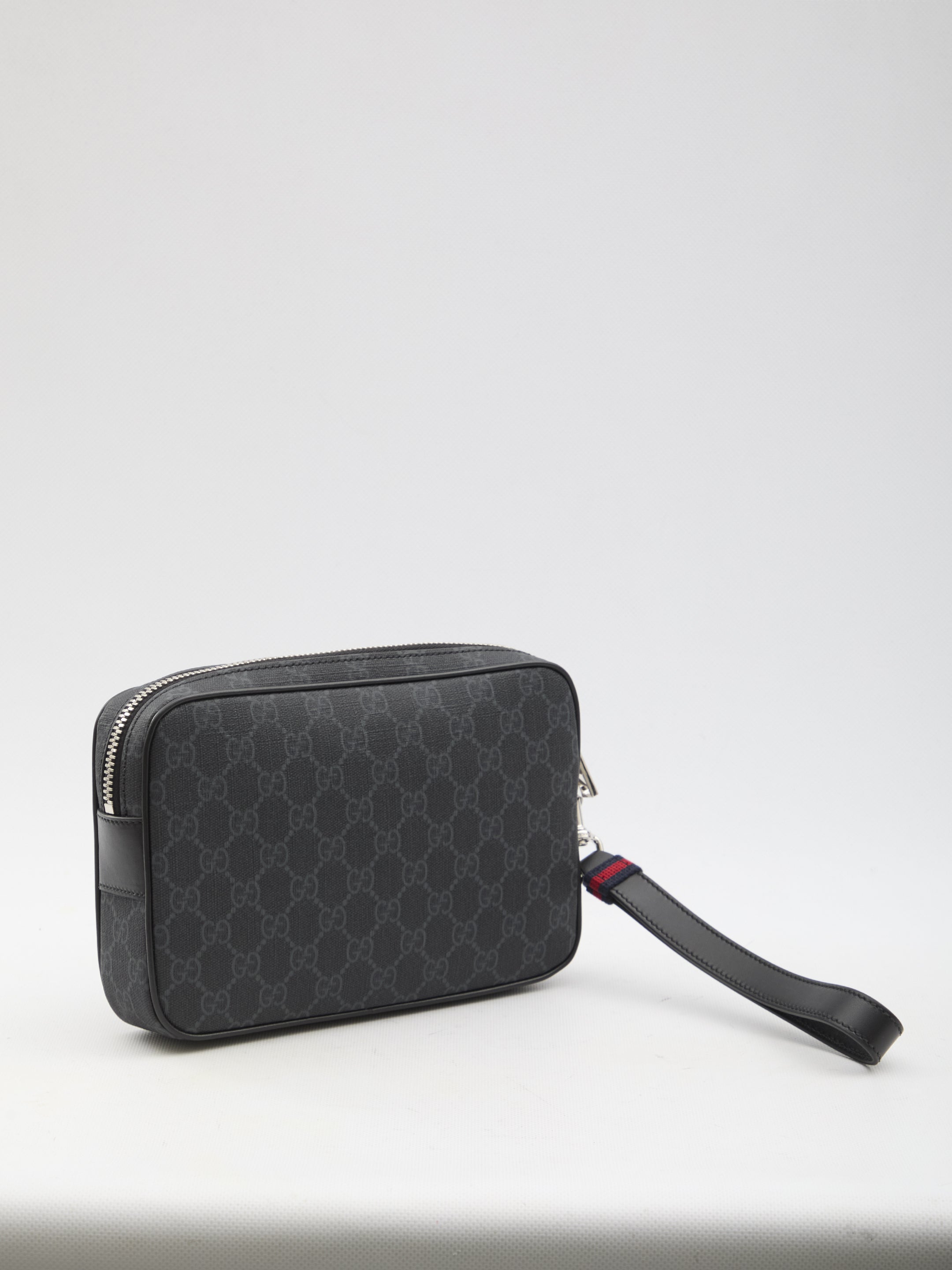 GUCCI Mini GG Supreme Fabric Pouch Handbag