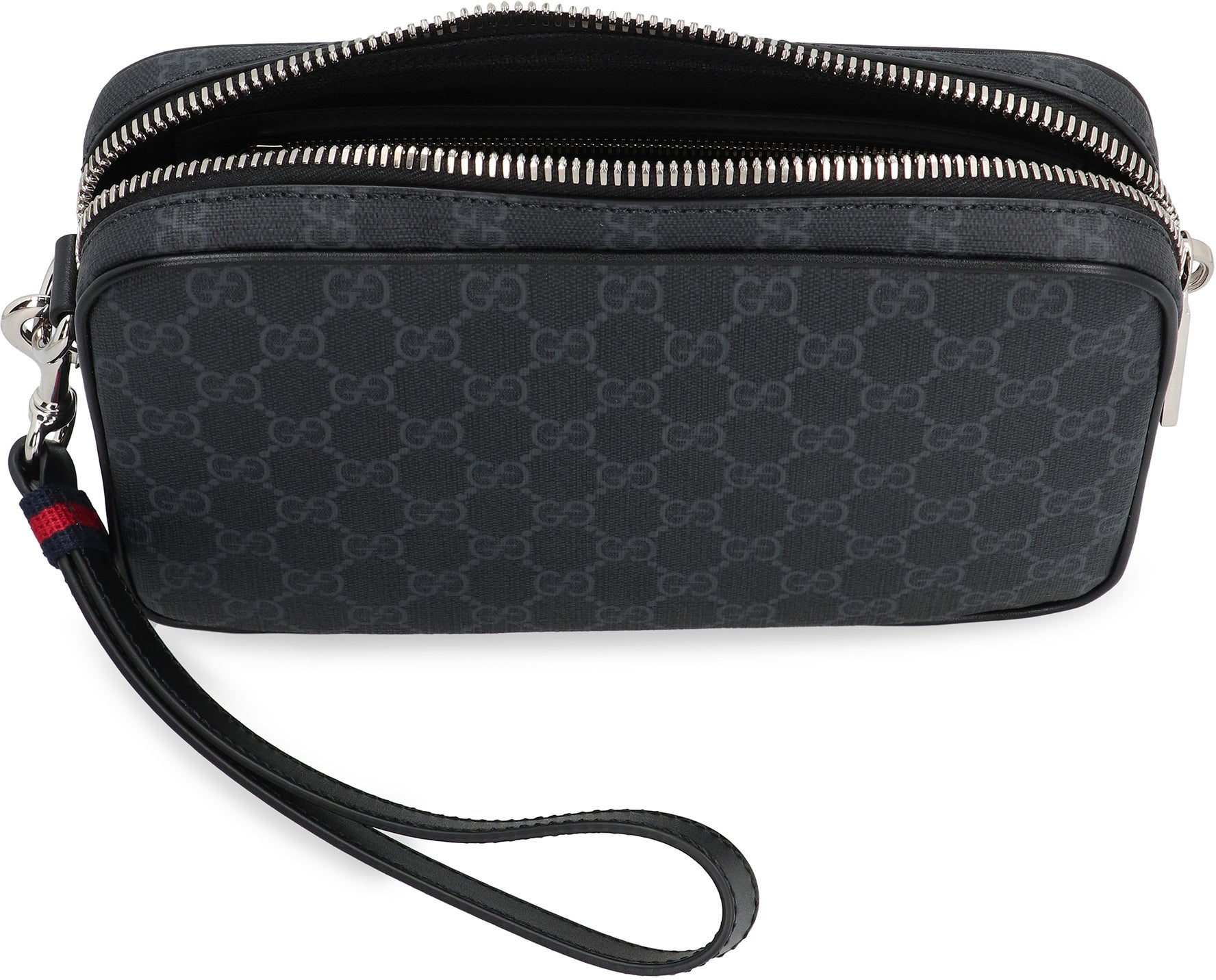 GUCCI Mini GG Supreme Fabric Pouch Handbag