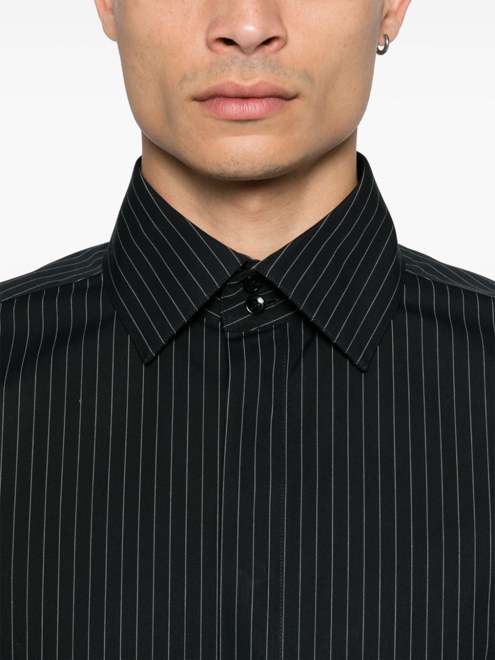 SAINT LAURENT CASSANDRE STRIPED SHIRT - Men’s Fashion Essential for Fall 2024