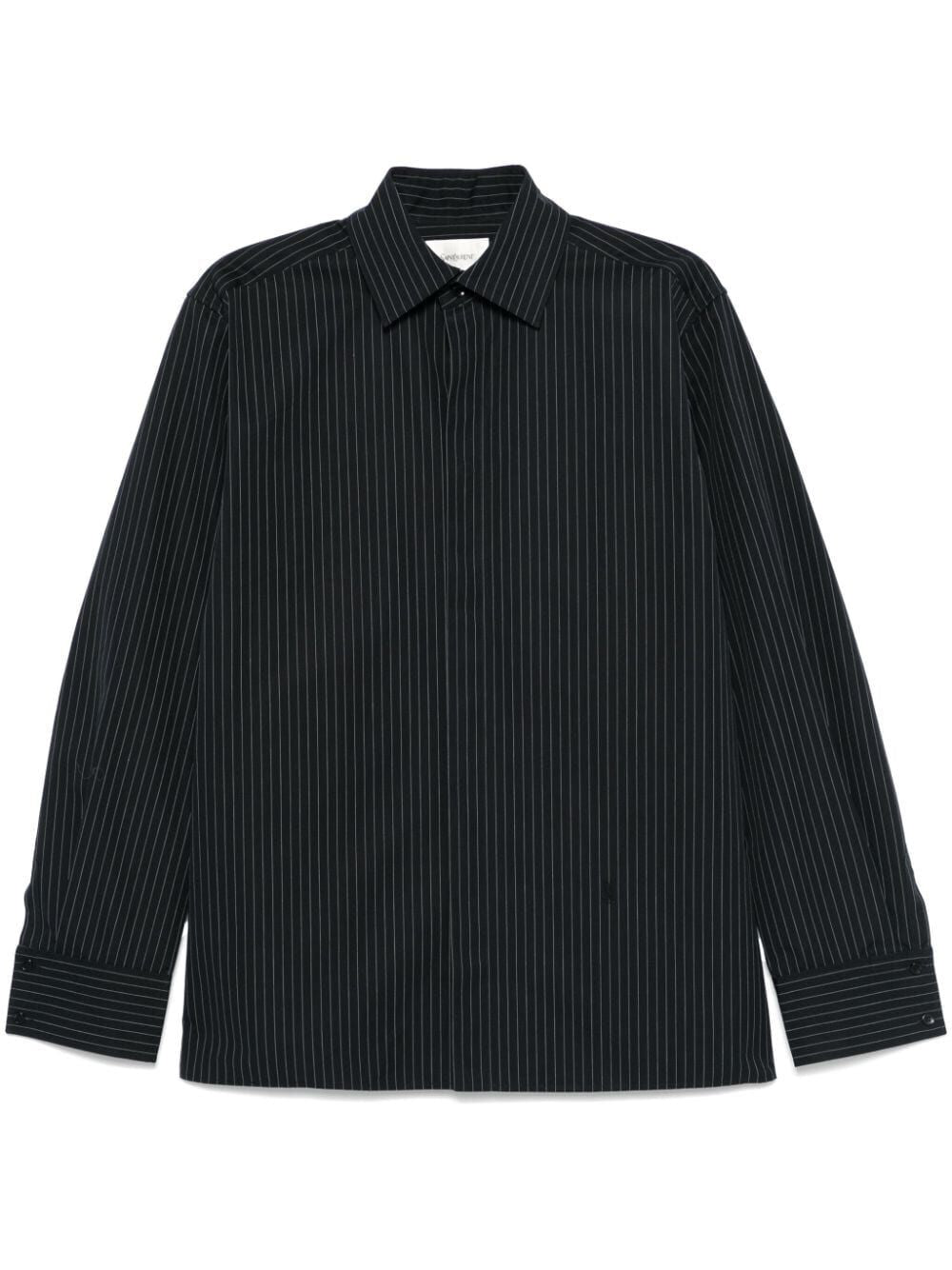 SAINT LAURENT CASSANDRE STRIPED SHIRT - Men’s Fashion Essential for Fall 2024