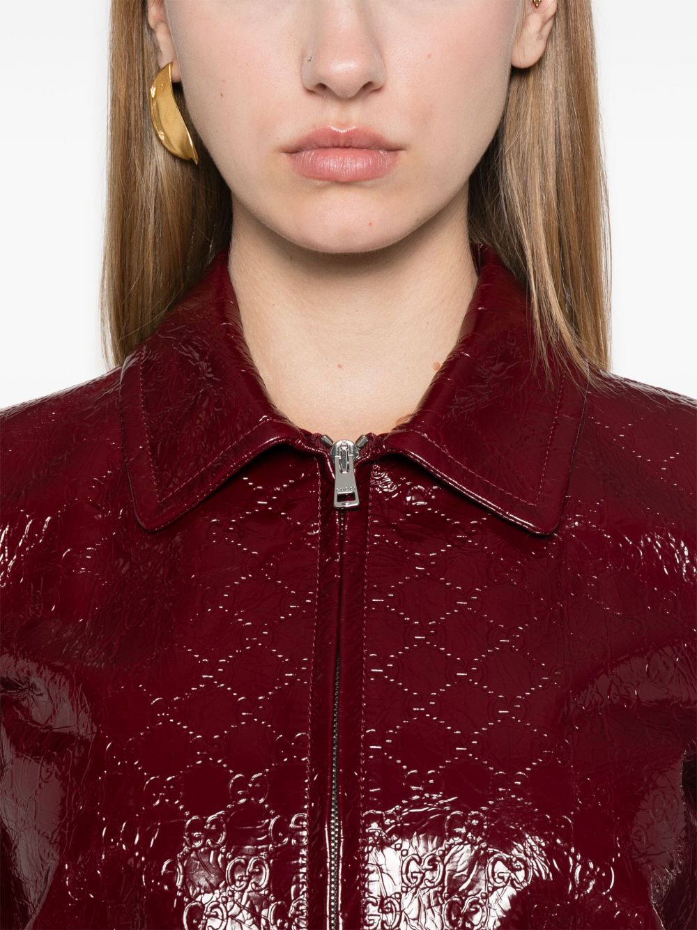 GUCCI Leather Jacket with Signature Detailing