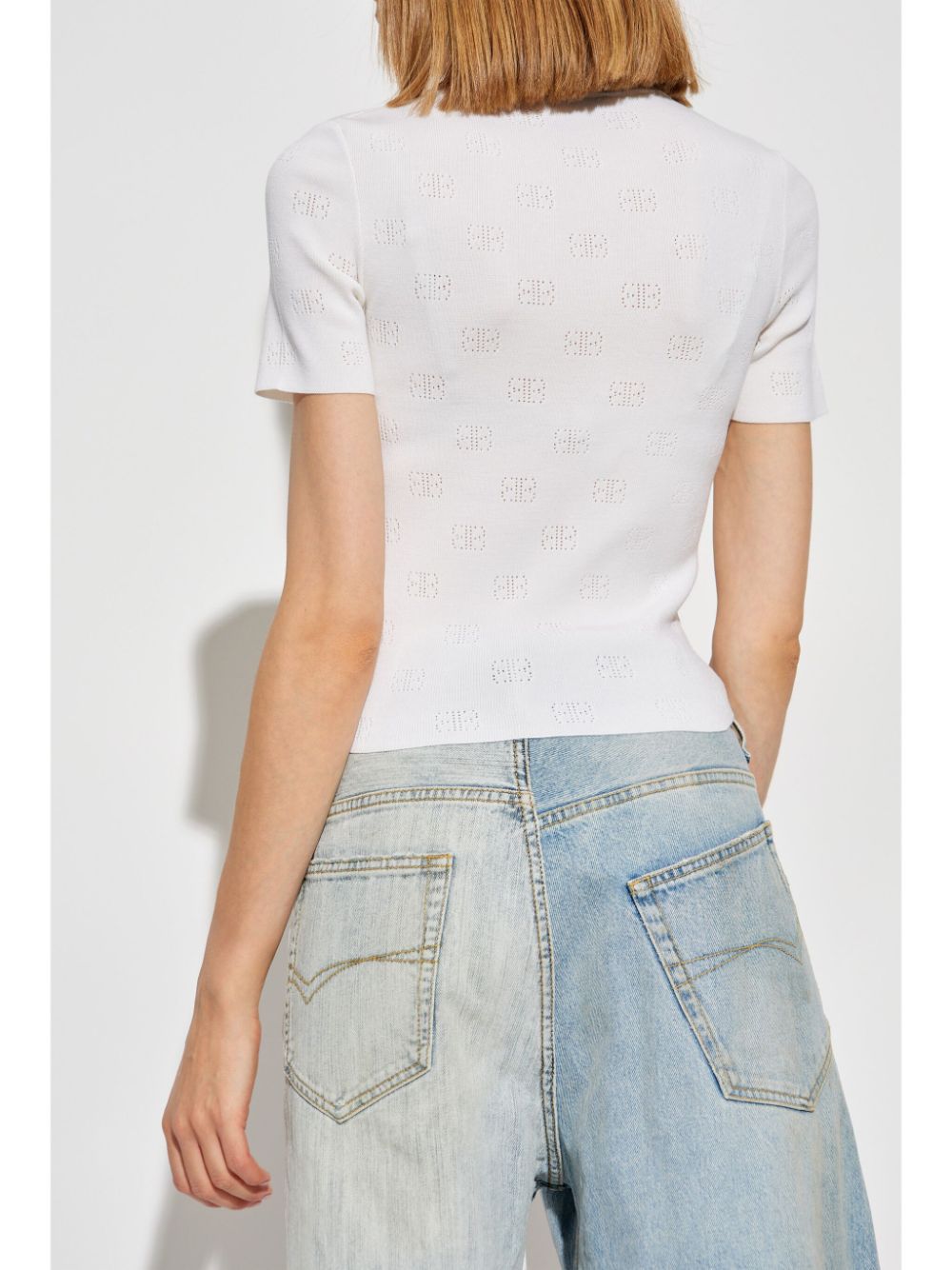 BALENCIAGA Open-Knit Wool Top for Women - SS25