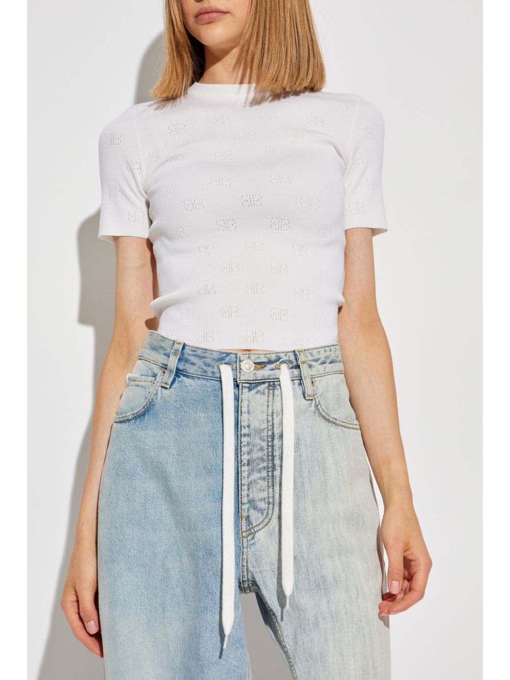 BALENCIAGA Open-Knit Wool Top for Women - SS25