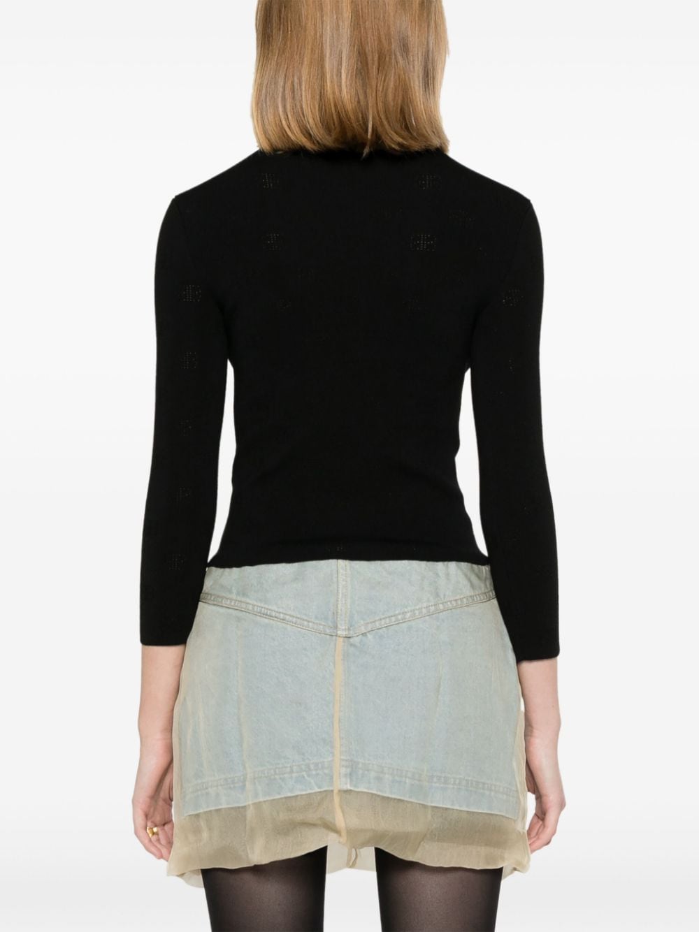 BALENCIAGA Open-Knit Wool Top for Women