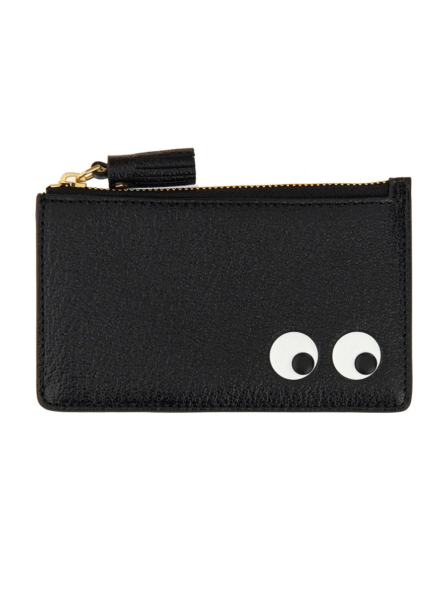 ANYA HINDMARCH Mini Wallet with Eye Design - 8 cm x 13 cm