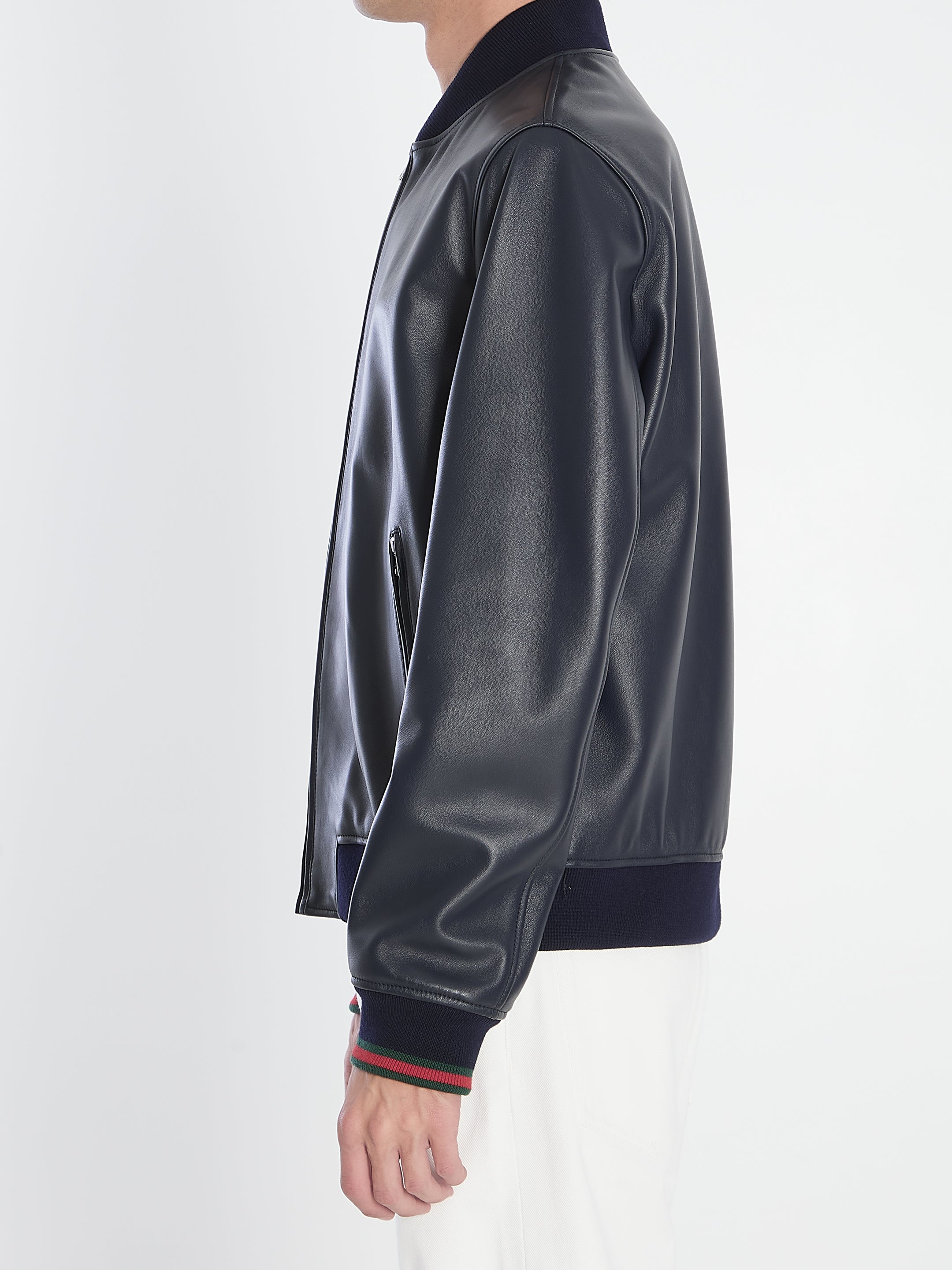 GUCCI Men's Leather Bomber Jacket