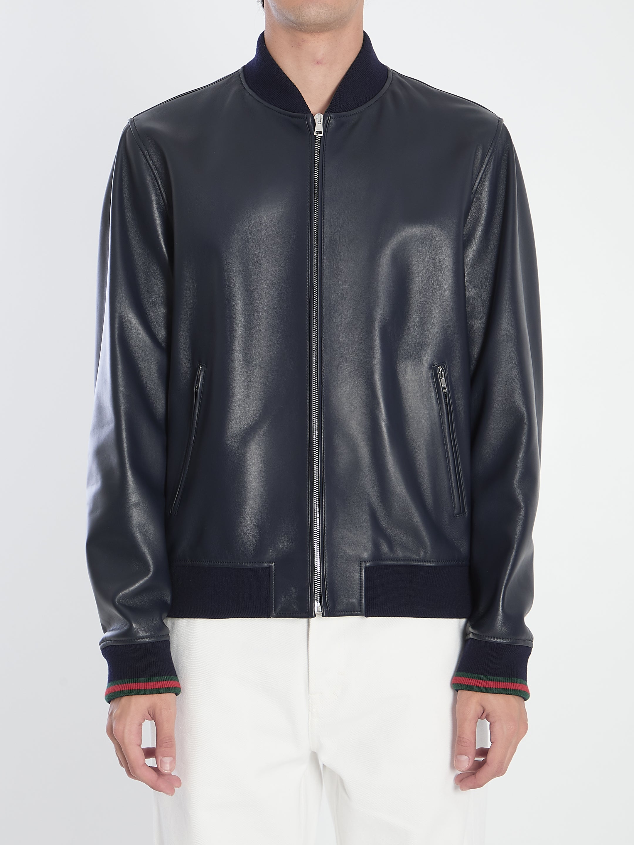 GUCCI Men's Leather Bomber Jacket