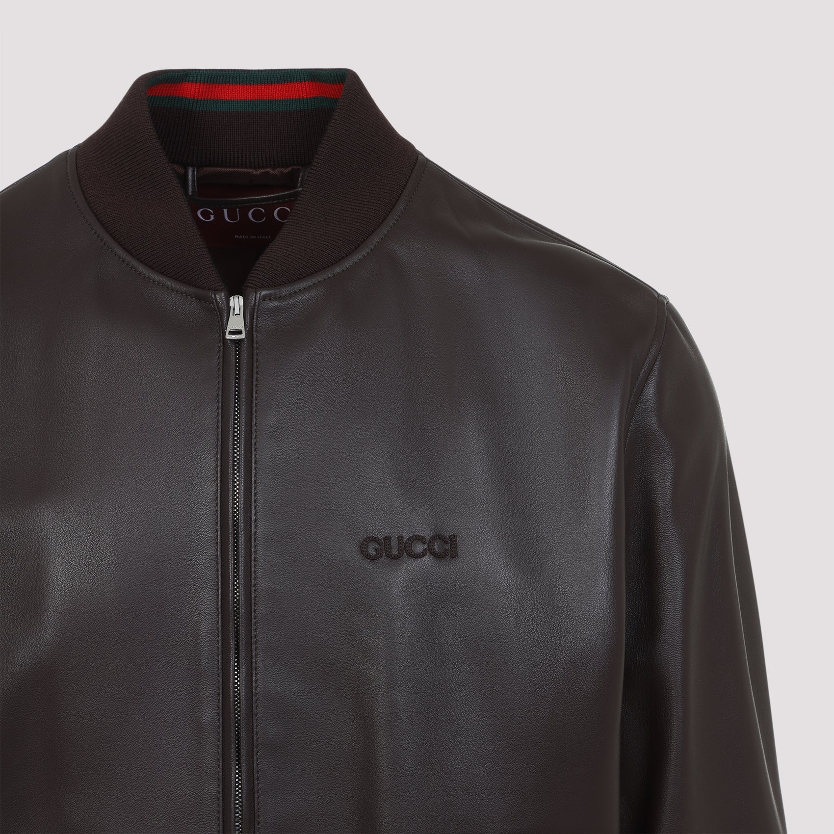 GUCCI Men's Stylish Leather Jacket - Spring/Summer 2025