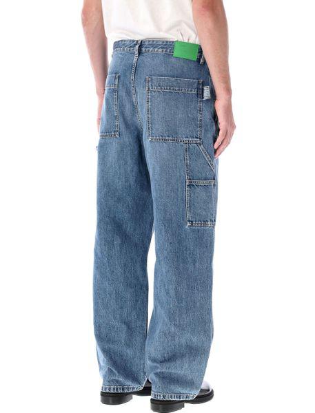 BOTTEGA VENETA Men's Cargo Jeans with Button Closure and Cargo Pockets