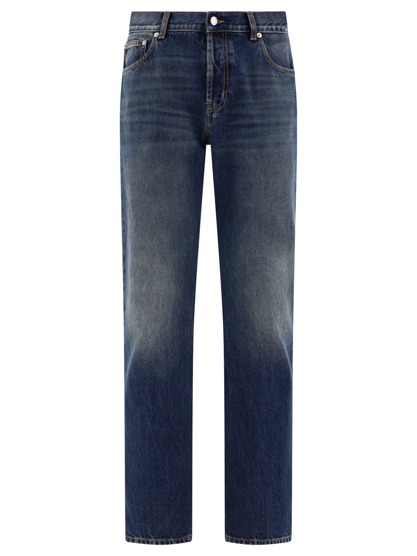ALEXANDER MCQUEEN Mid-Rise Regular Fit Jeans with Logo Detail
