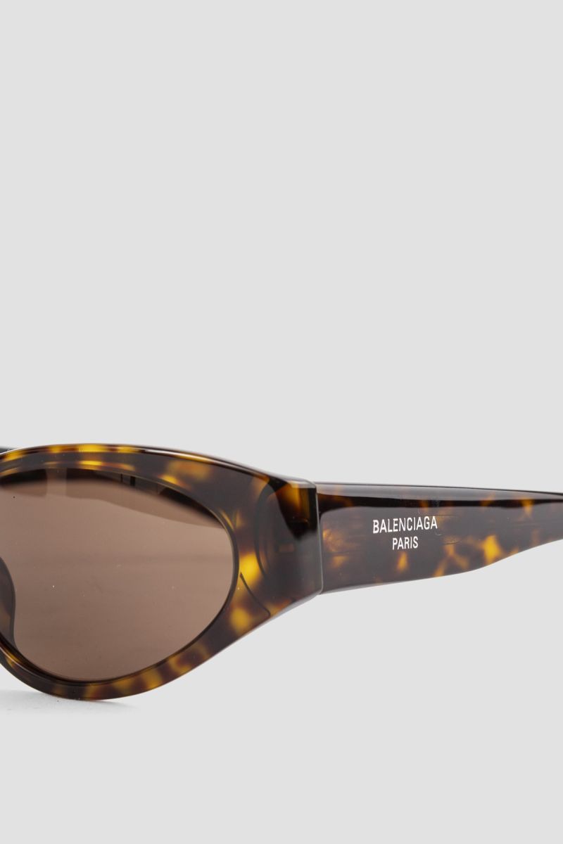 BALENCIAGA Oval Frame Sunglasses with Scale Design - Tuesday Model