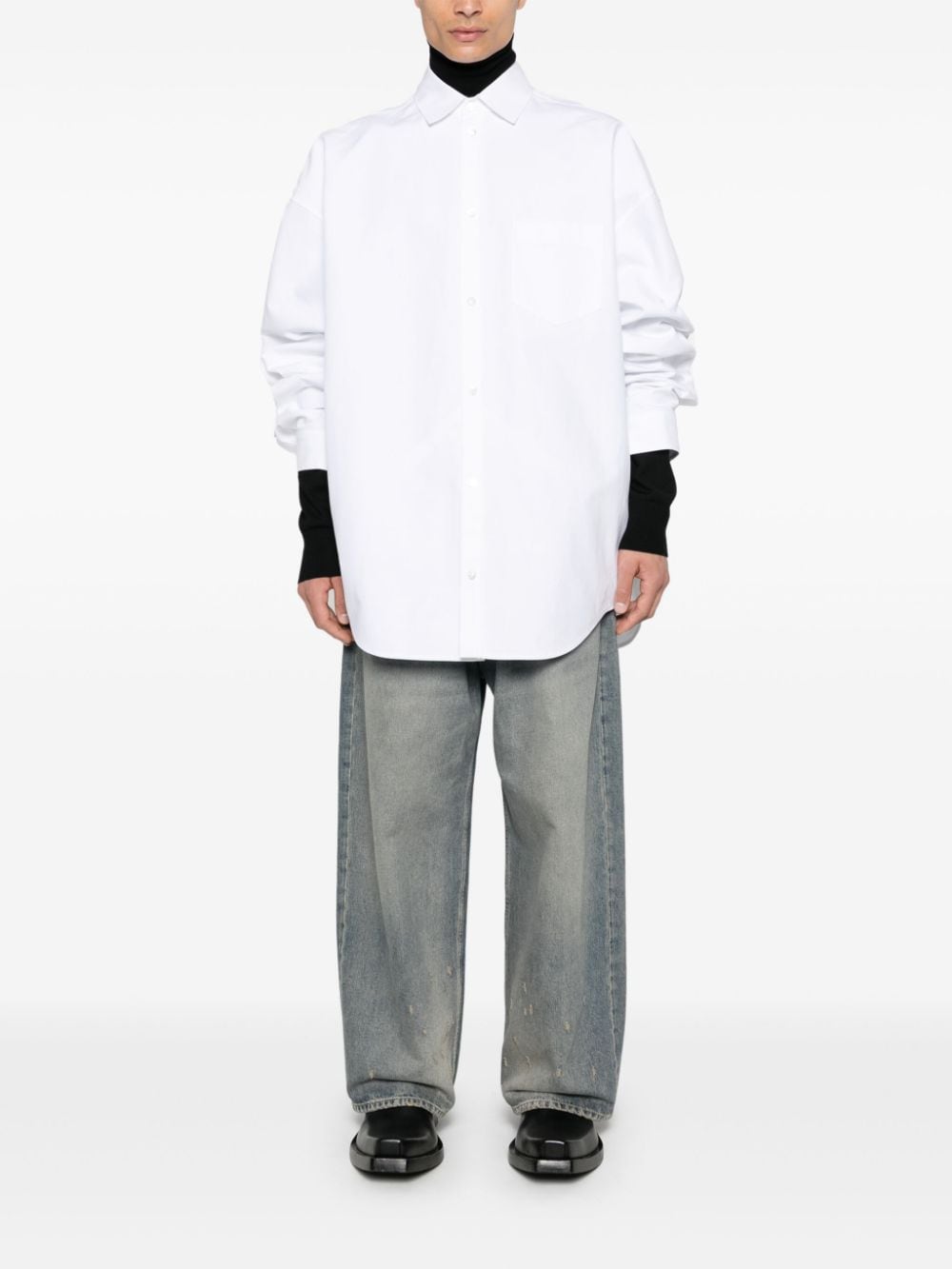 BALENCIAGA Oversized Cotton Shirt for Women - SS25 Collection